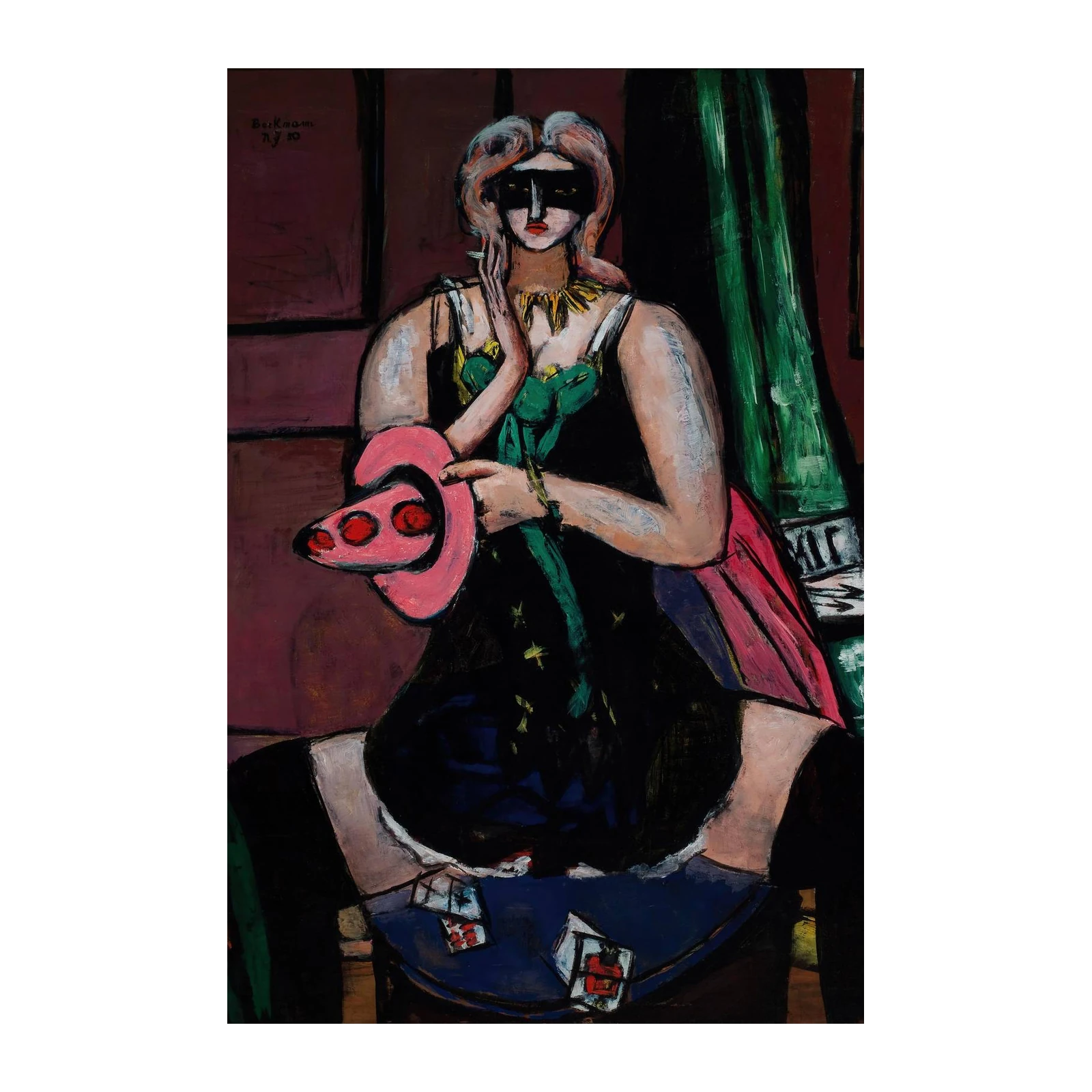 Mysterious Masquerade Woman Wall Art