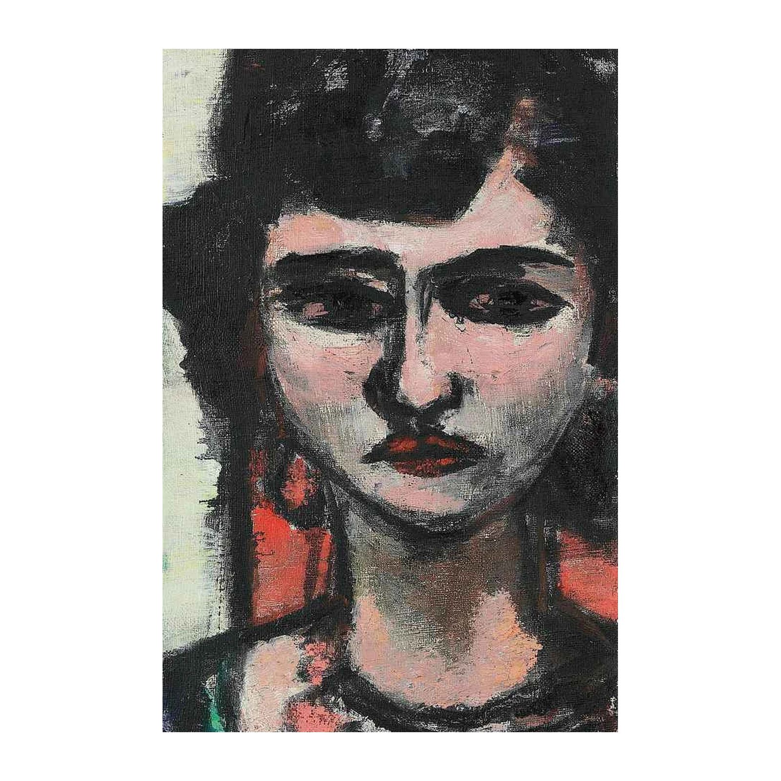 Expressive Portrait of a Woman Wall Art