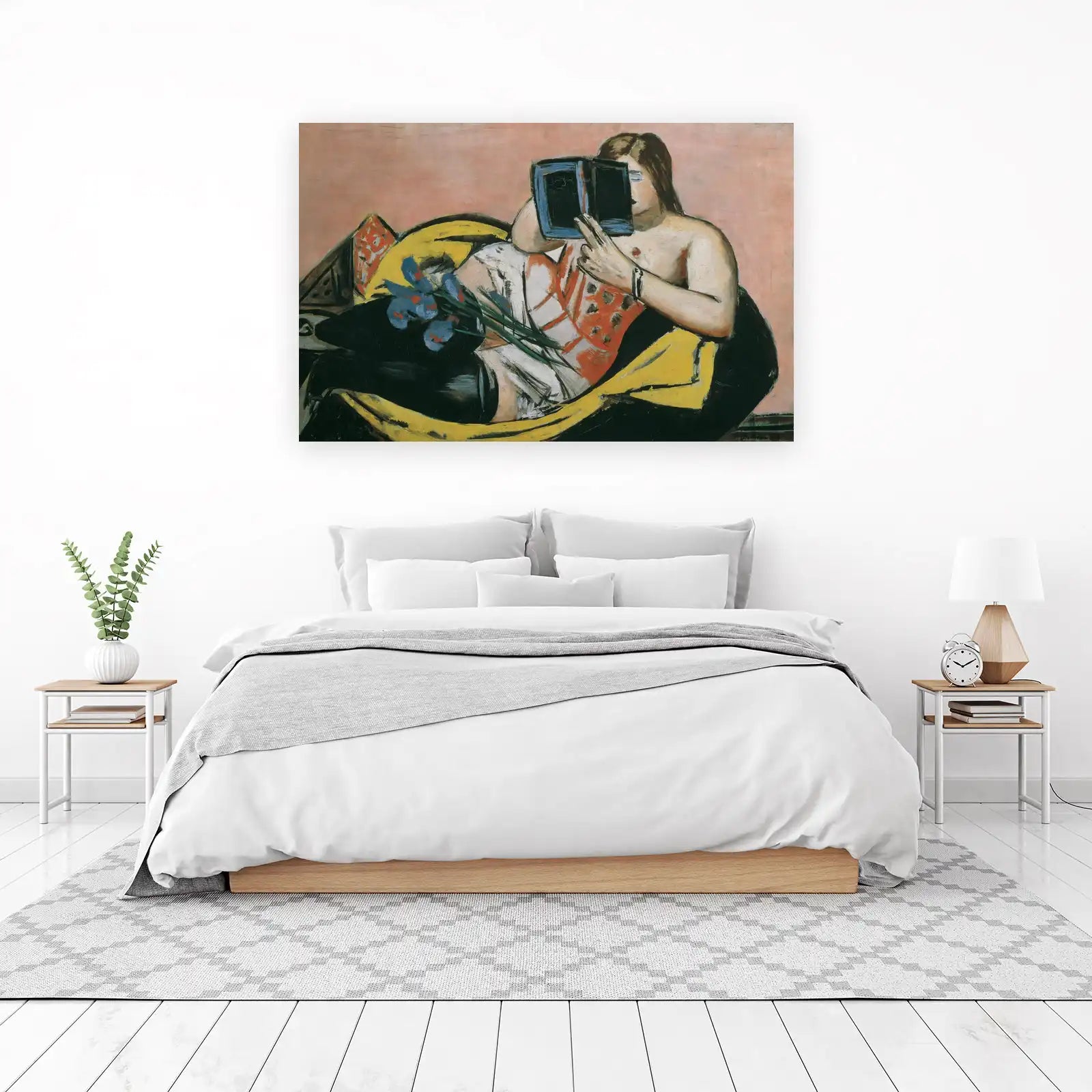 Matisse Figure with Blue Flowers Wall Art