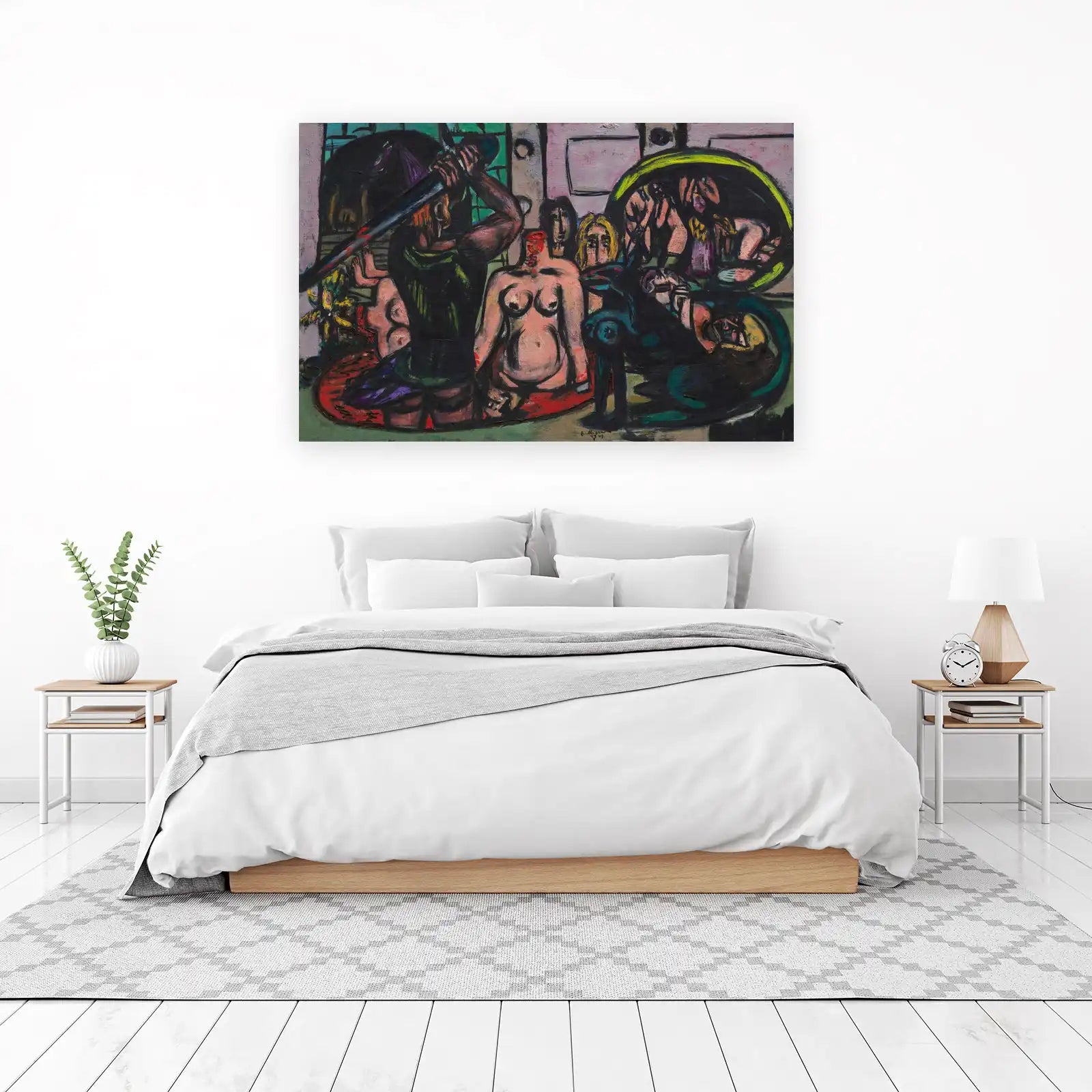 Expressive Figures & Sword Wall Art