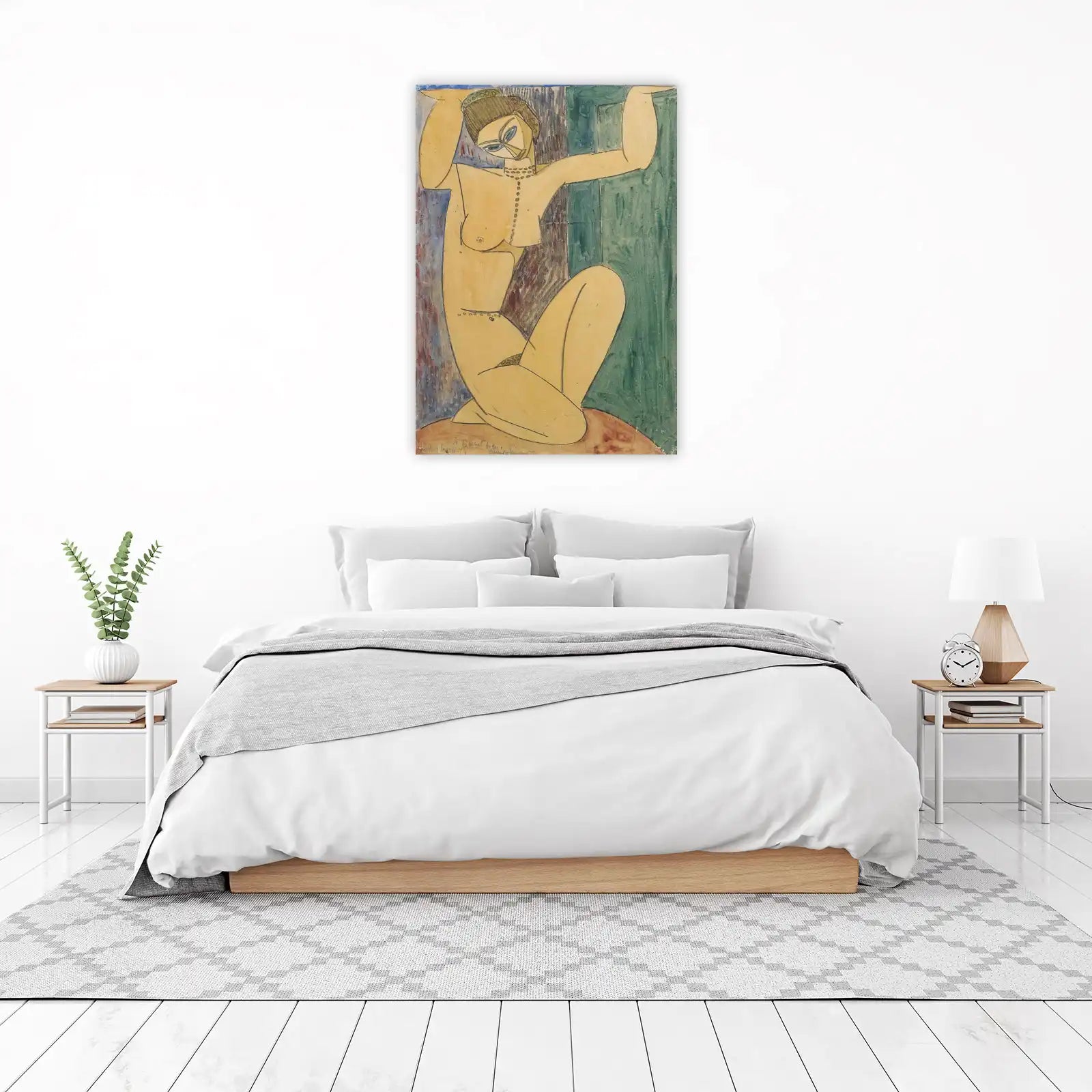 Cubist Nude Woman Pose Wall Art