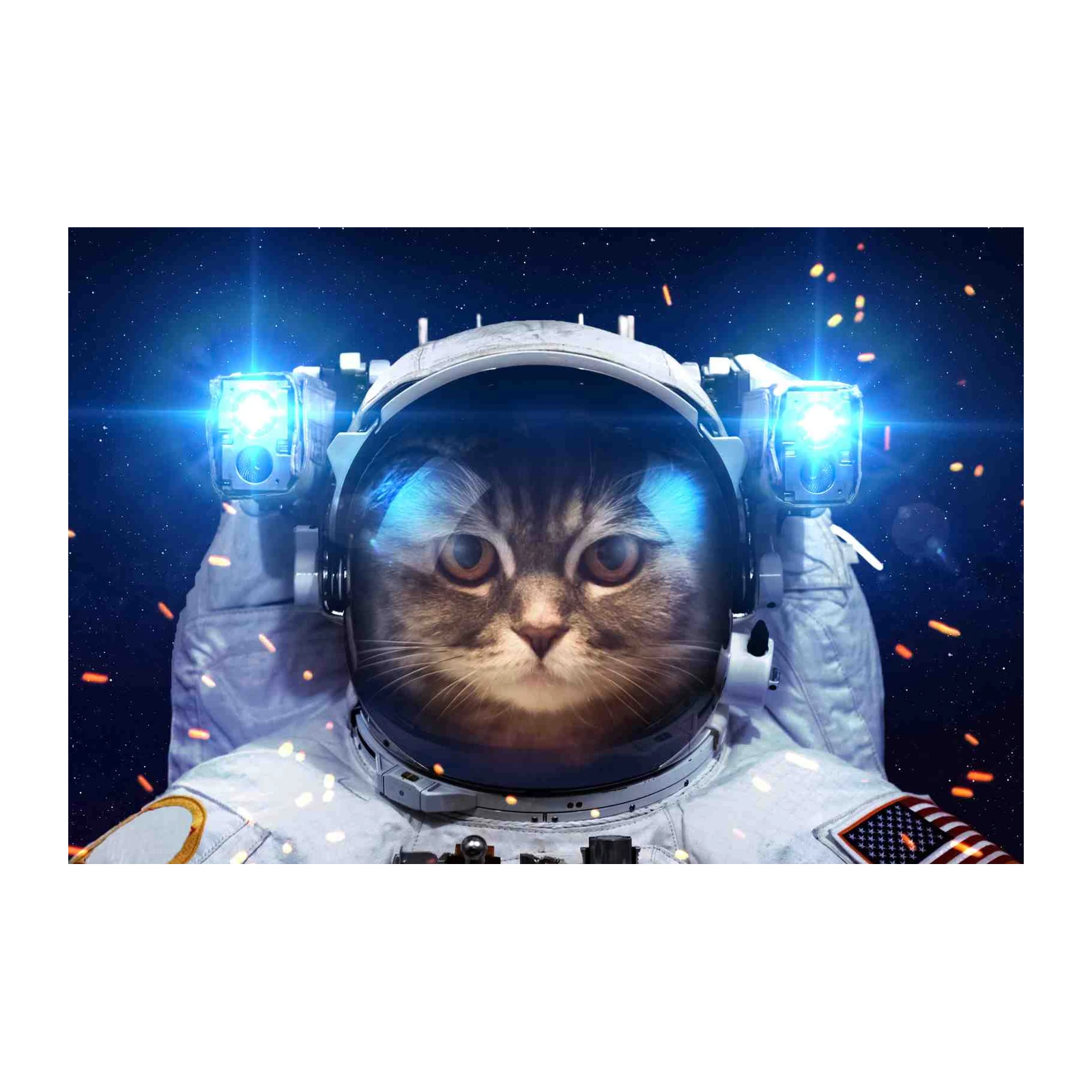 Astronaut Cat "Cosmic Explorer" Wall Art