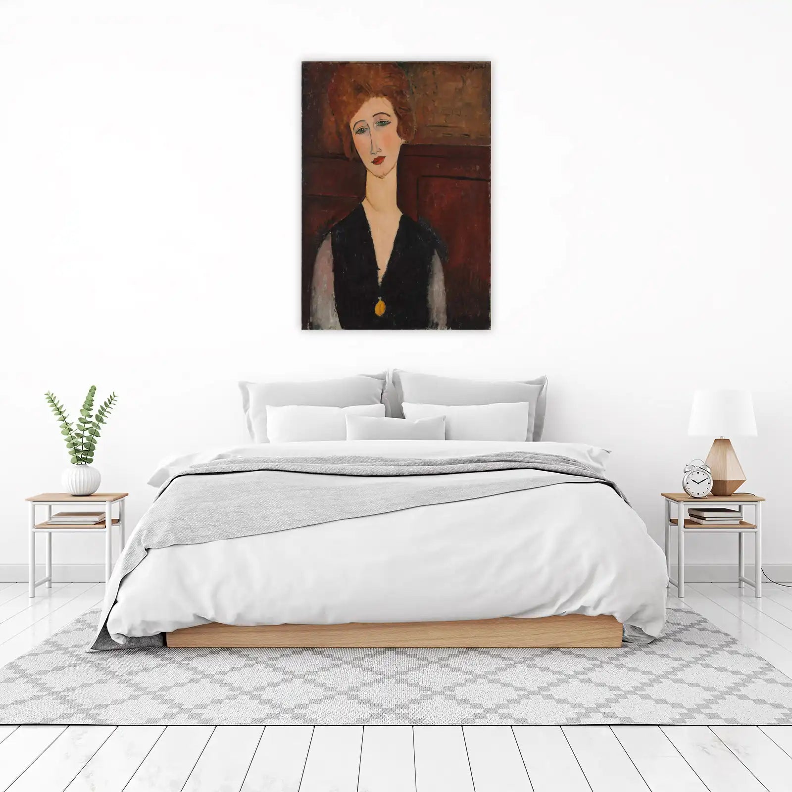 Elegant Woman Portrait Parisian Art Wall Art