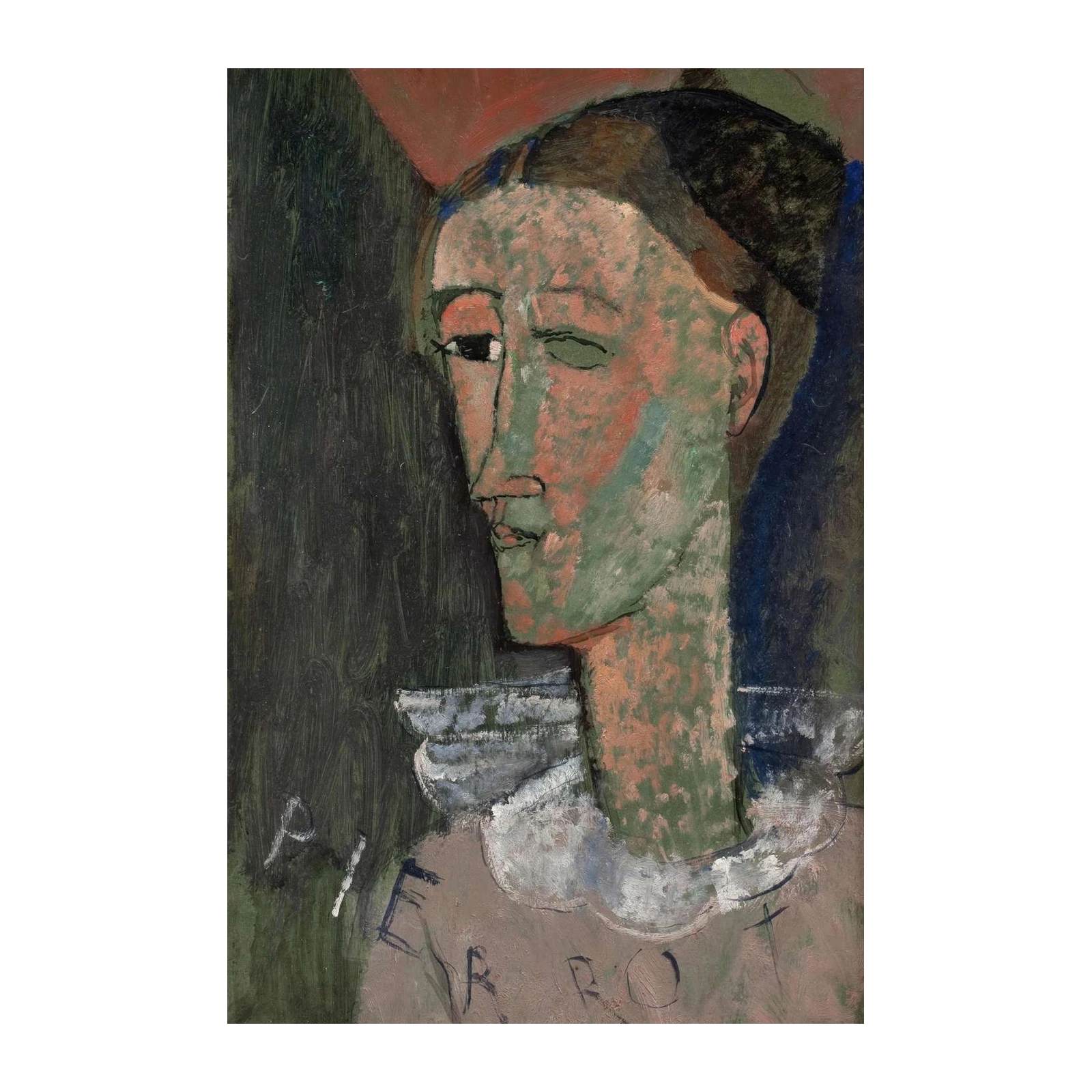 Modigliani Portrait Green Woman Wall Art