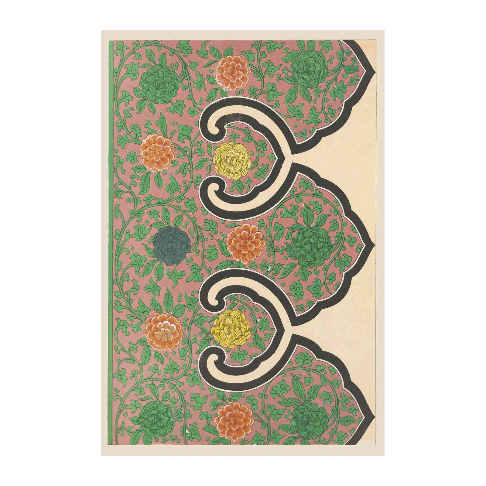Exotic Floral Scrollwork Wall Art