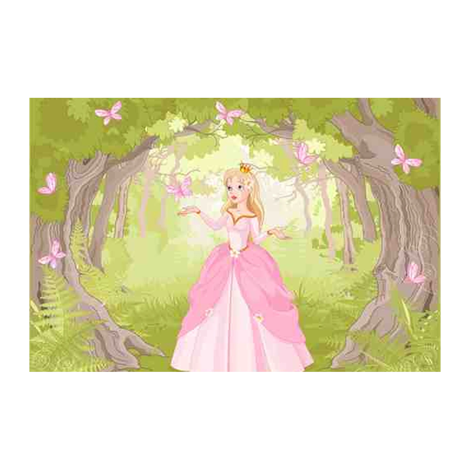 Enchanted Forest Princess Pink Gown Wall Art