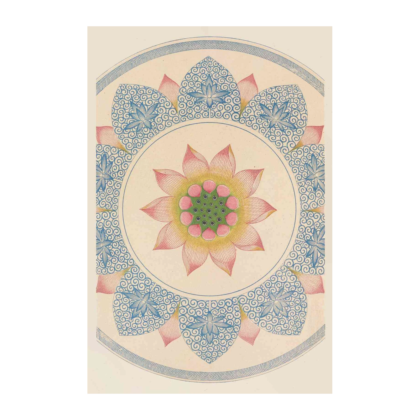 Lotus Mandala Art Wall Art