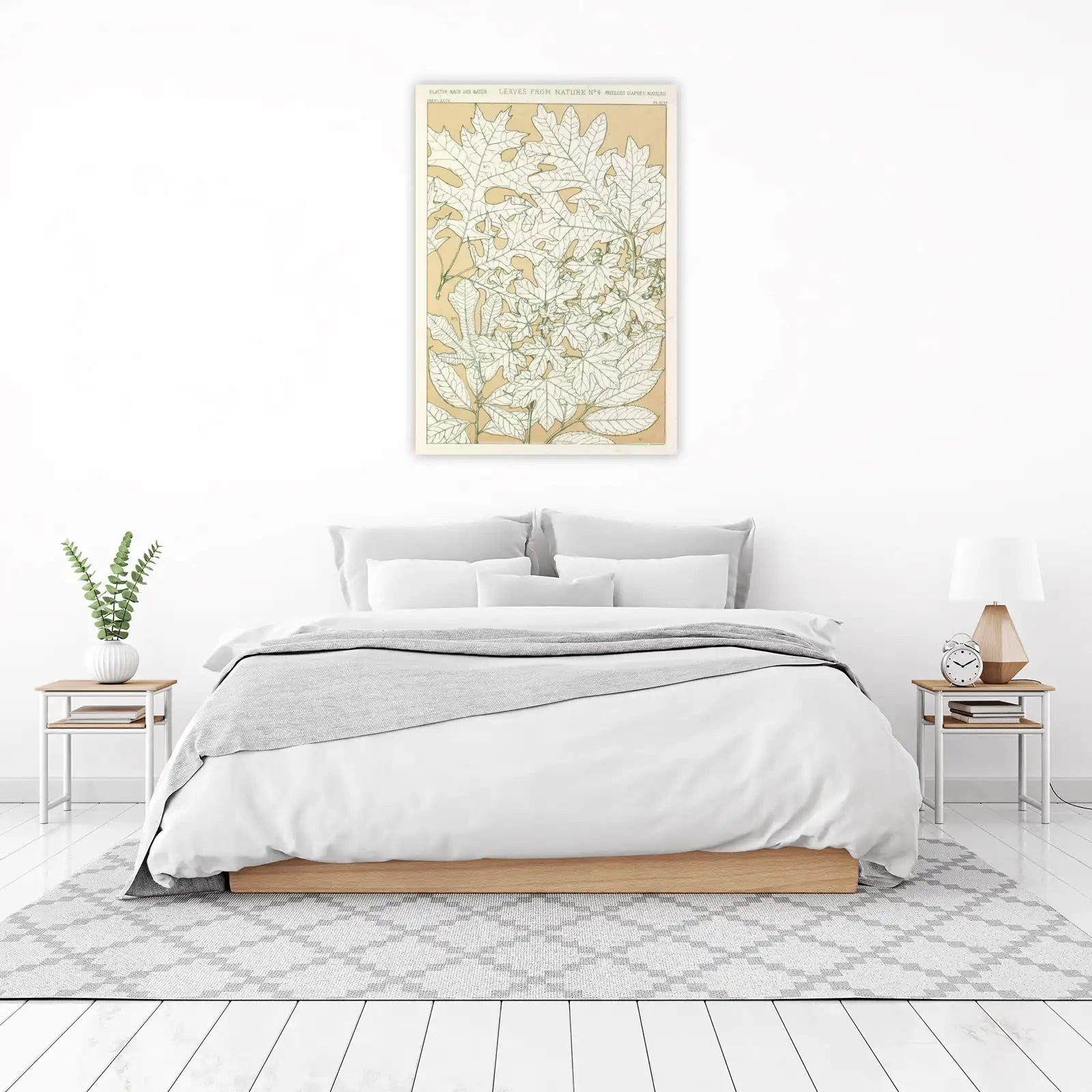 Art Nouveau Botanical Leaves Wall Art