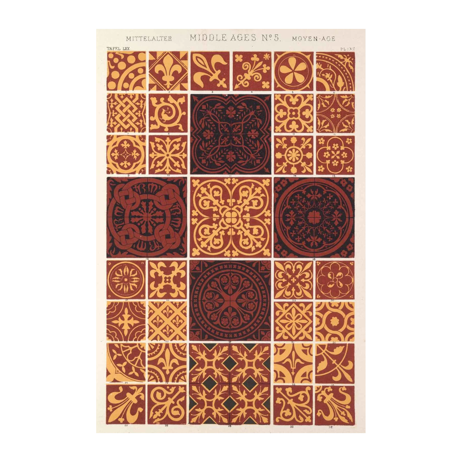 Medieval Tile Art Wall Art