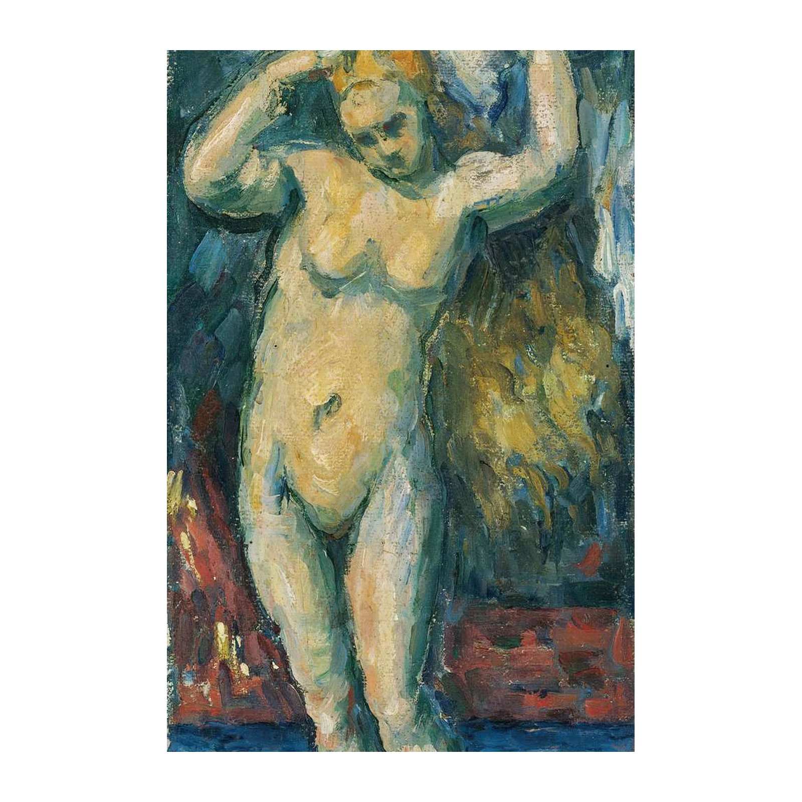 Nude Woman Bathing Wall Art - Fine Art Wall Art