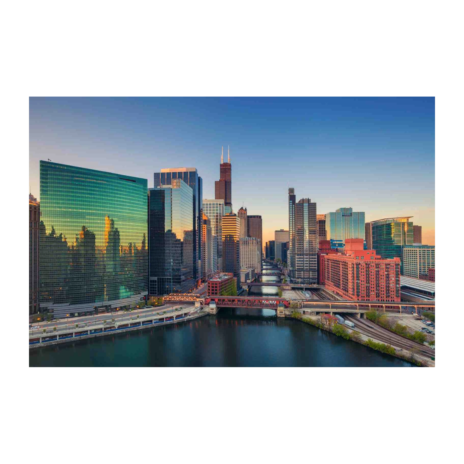 Chicago River Cityscape Wall Art