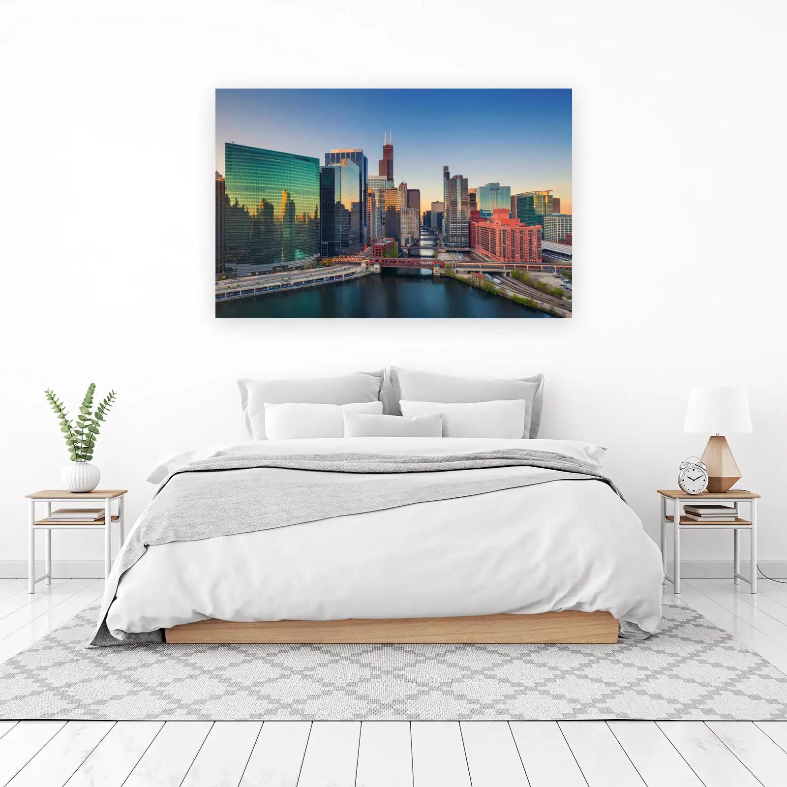 Chicago River Cityscape Wall Art