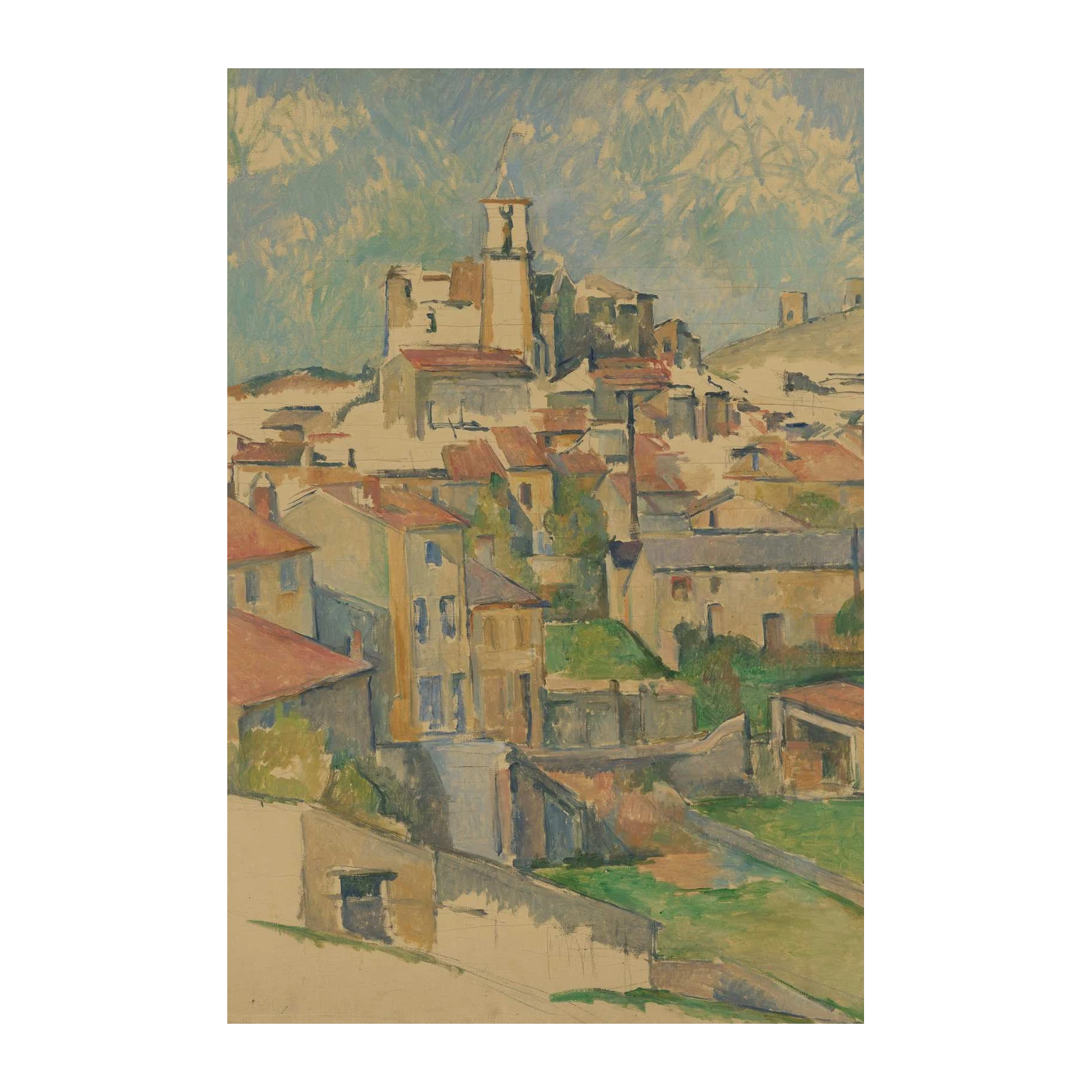 Impressionist Village Landscape Wall Art