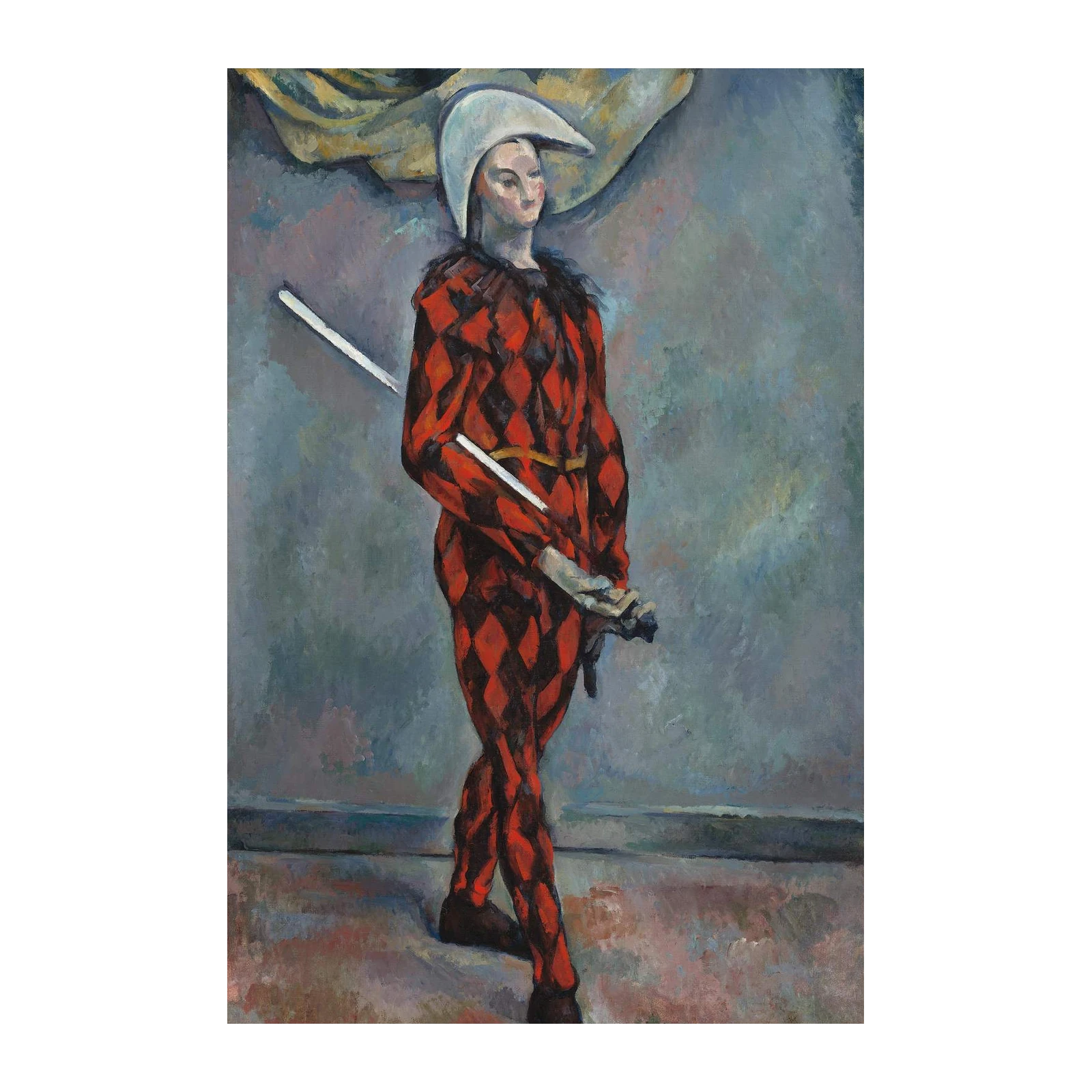 Harlequin's Solitude Red Diamond Wall Art