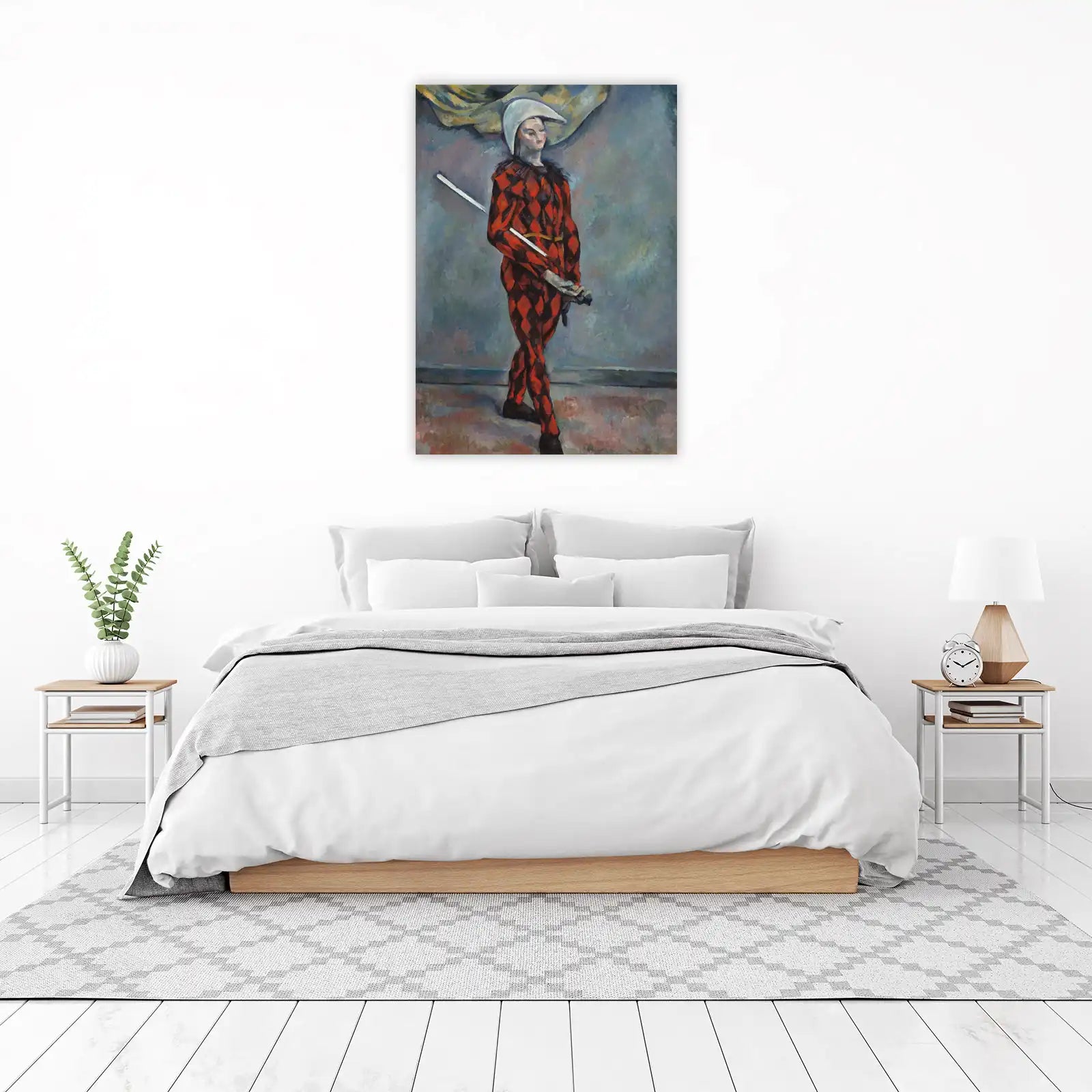 Harlequin's Solitude Red Diamond Wall Art