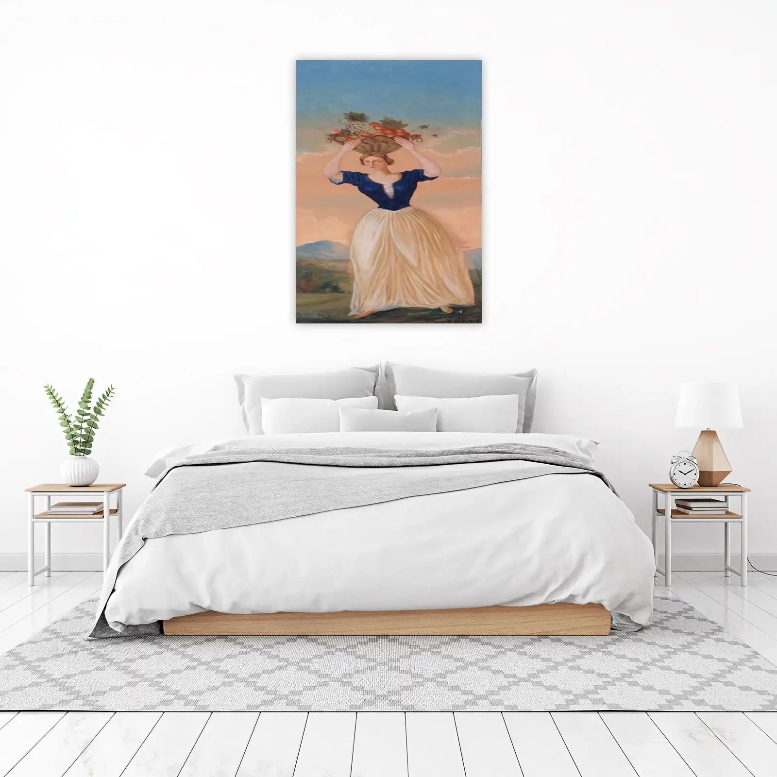 Fruit Carrier Woman Vintage Wall Art