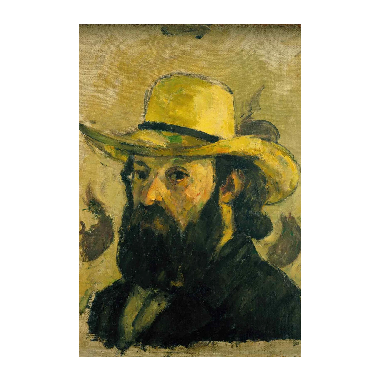 Impressionist Portrait with Yellow Hat Wall Art