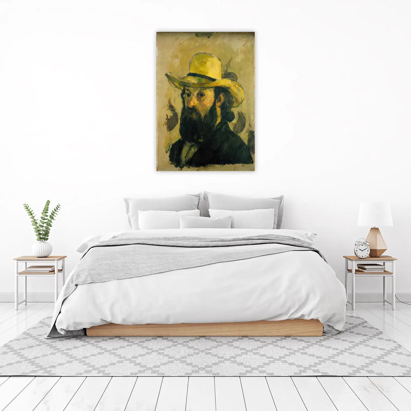 Impressionist Portrait with Yellow Hat Wall Art