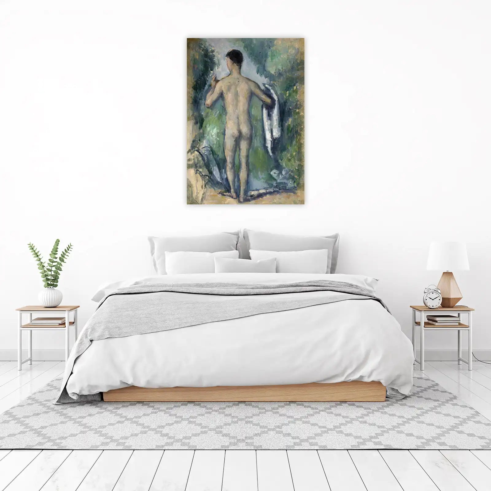 Nude Man in Forest Impressionist Wall Art