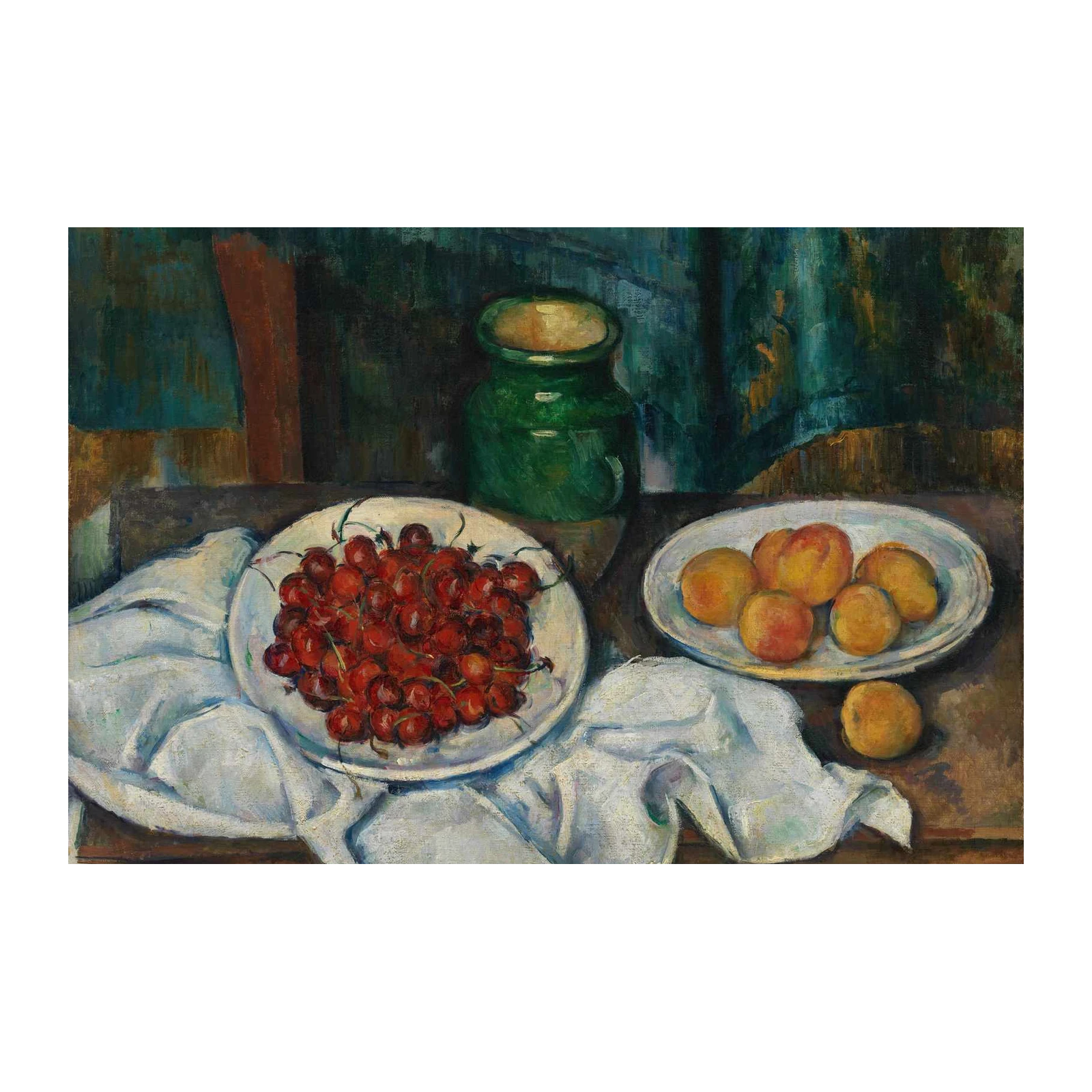 Still Life With Cherries & Peaches Wall Art