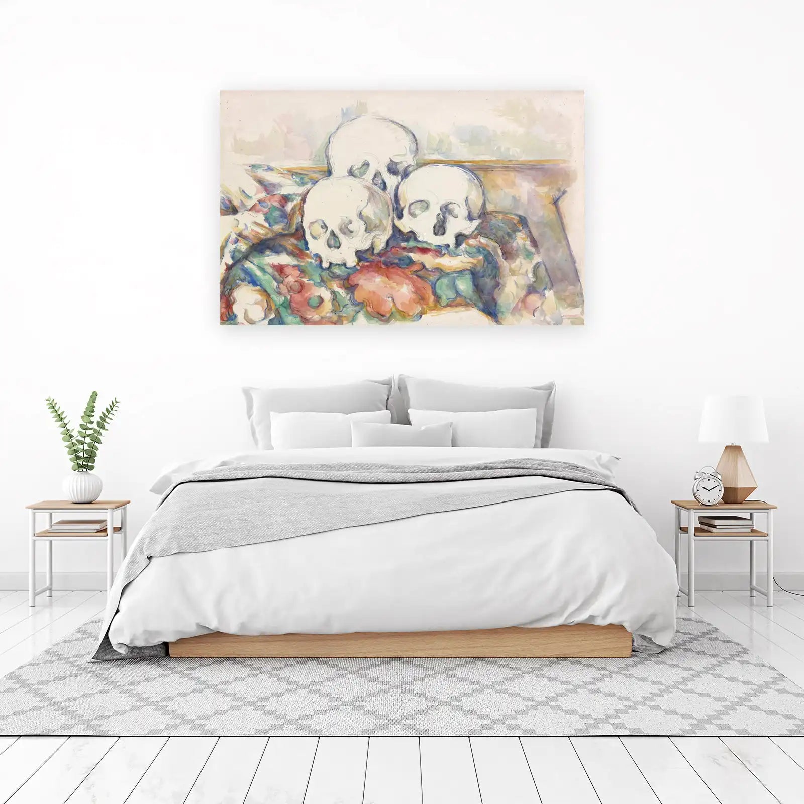 Mement Mori Skulls Watercolor Wall Art