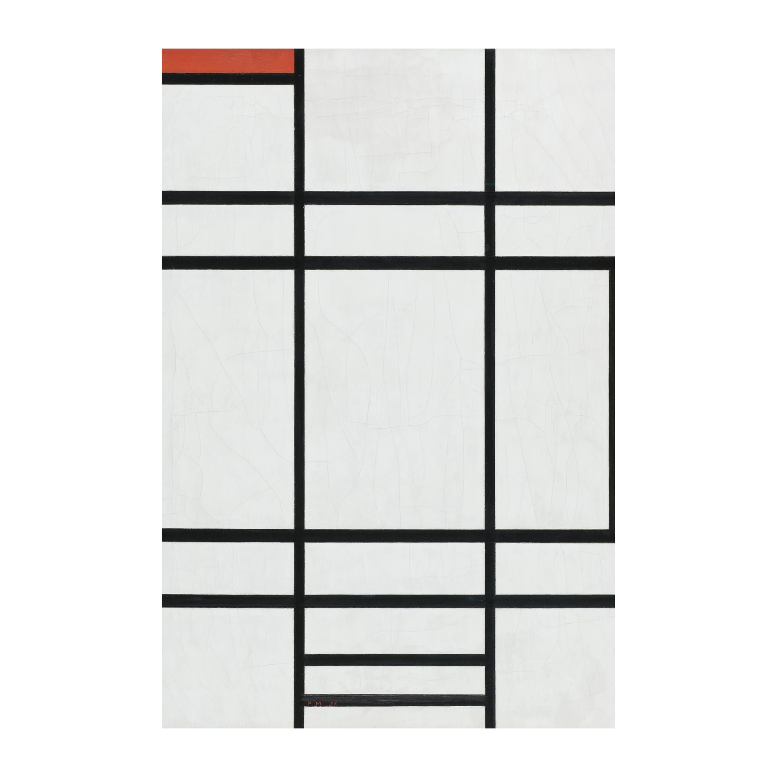Red Yellow Composition Wall Art