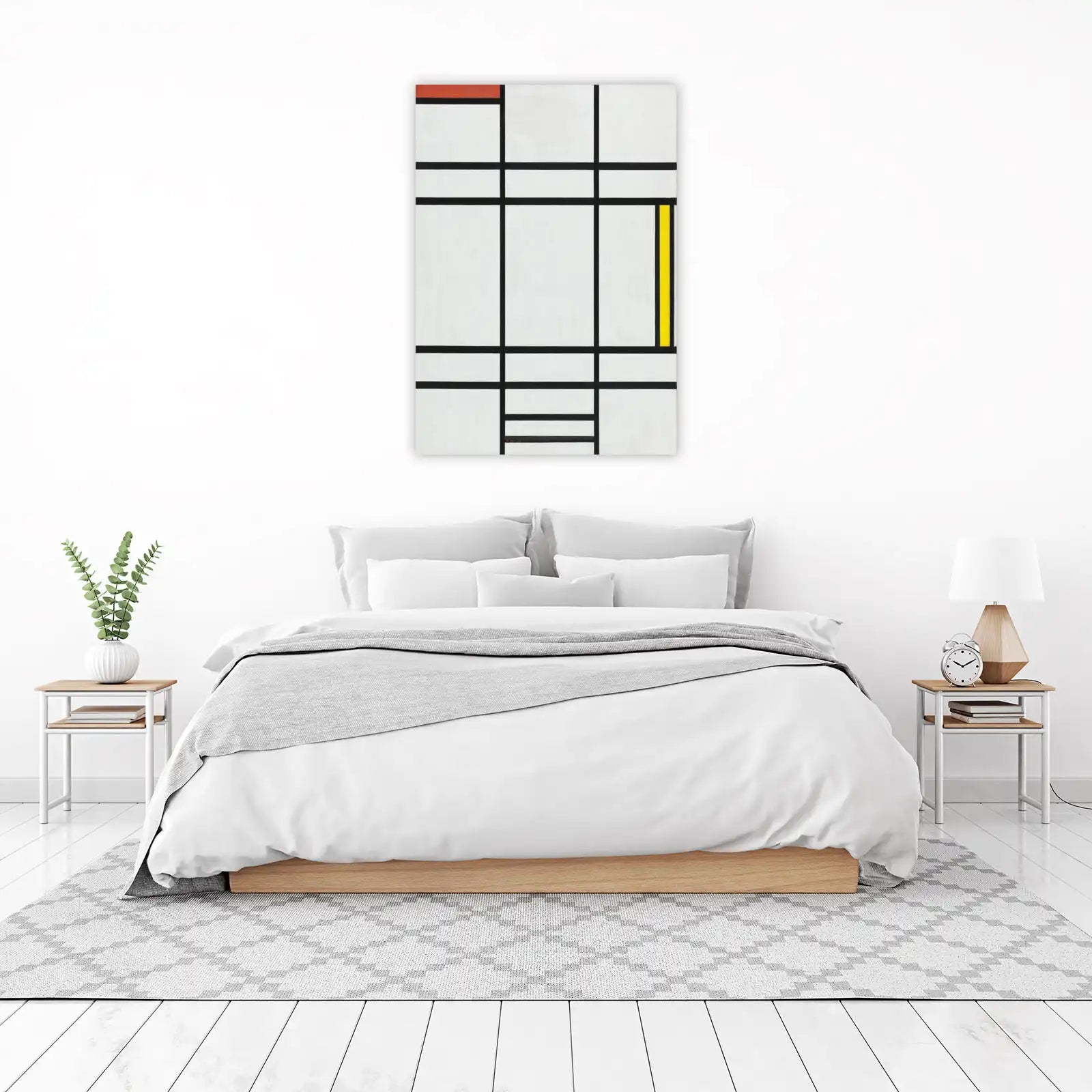 Red Yellow Composition Wall Art