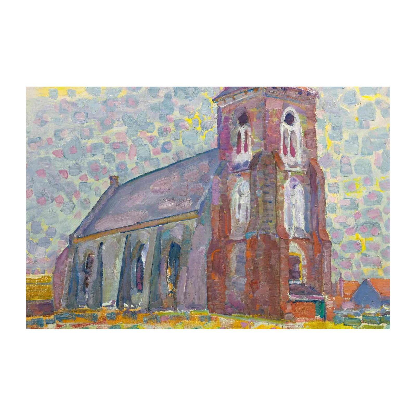 Impressionist Church Landscape Wall Art
