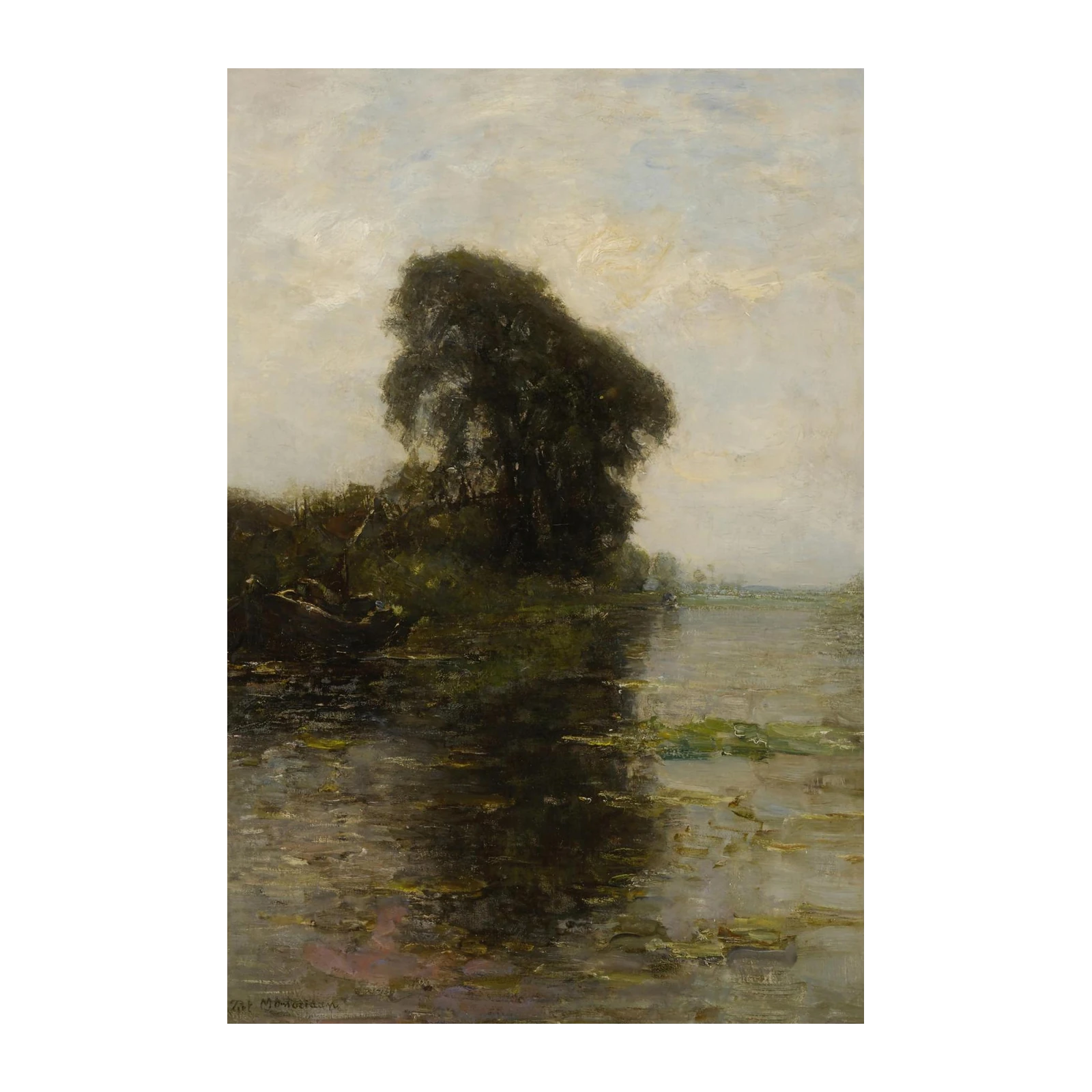 Tranquil River Scene Landscape Wall Art