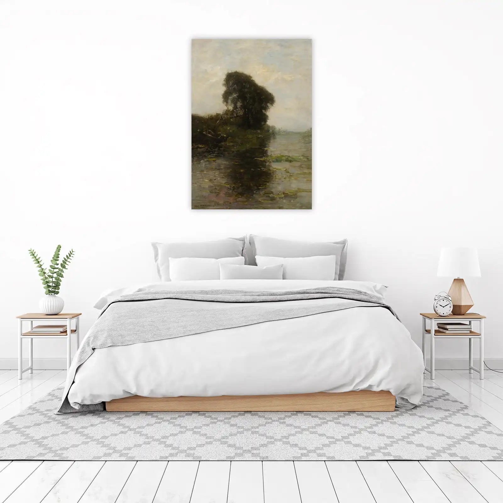 Tranquil River Scene Landscape Wall Art