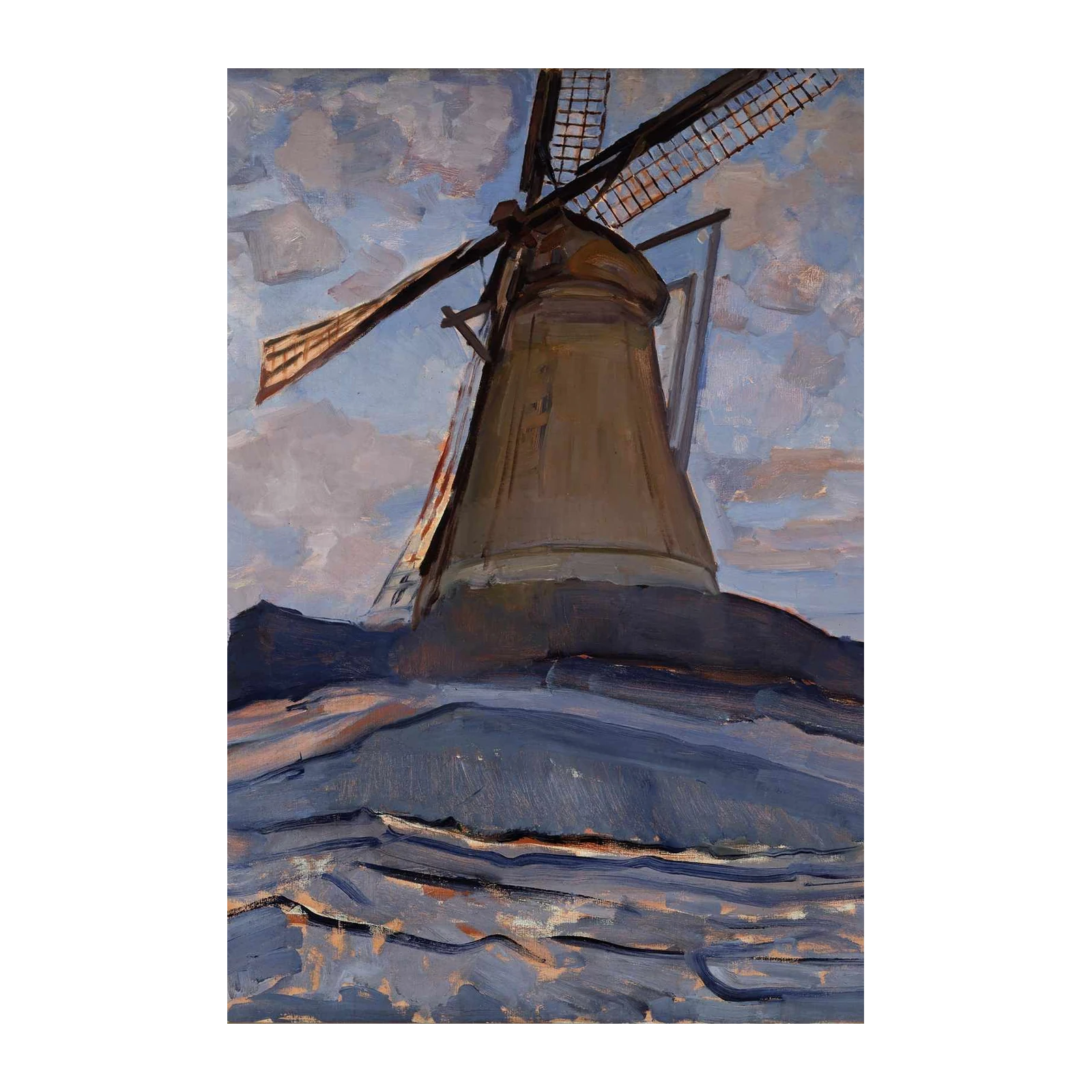 Majestic Windmill Dutch Landscape Wall Art