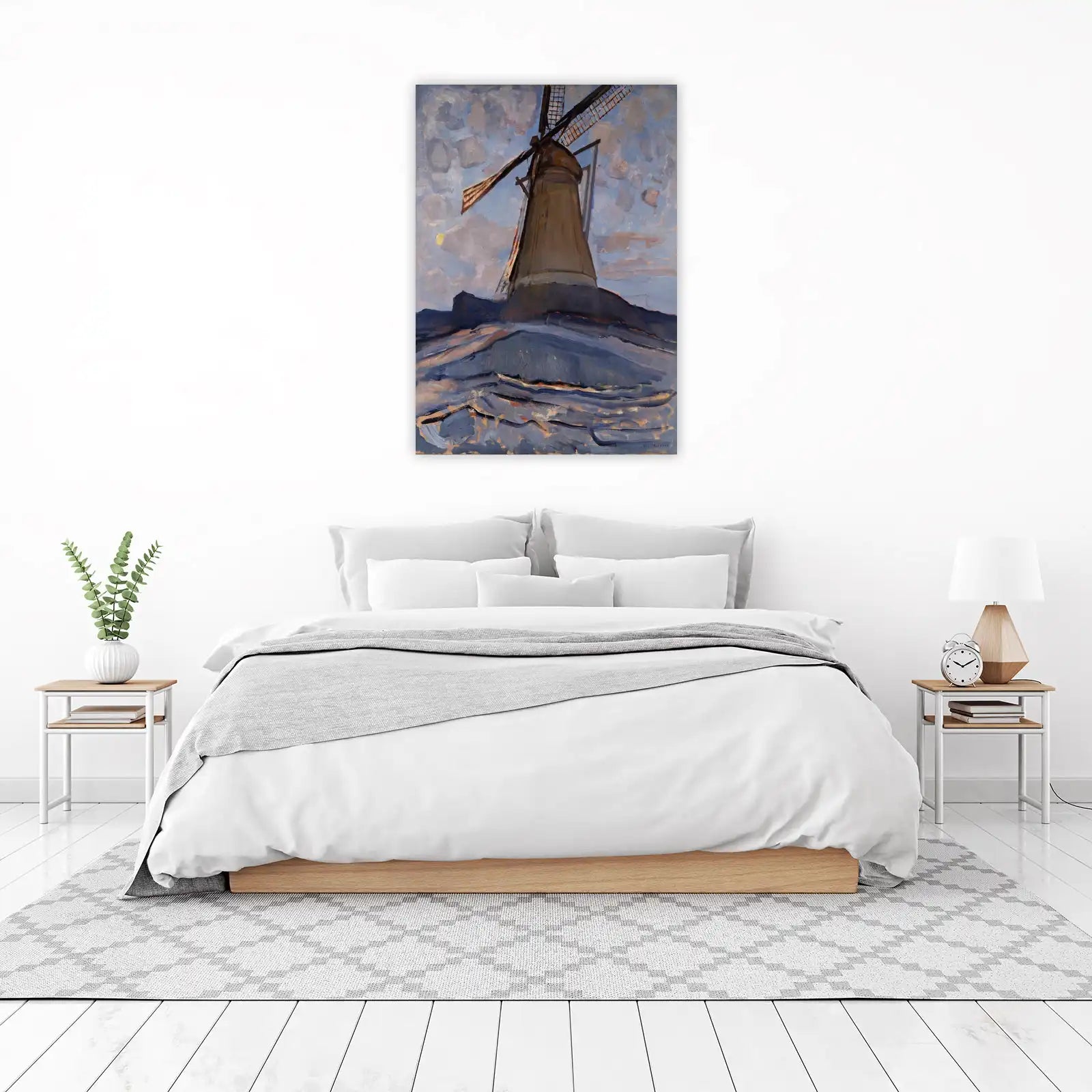 Majestic Windmill Dutch Landscape Wall Art