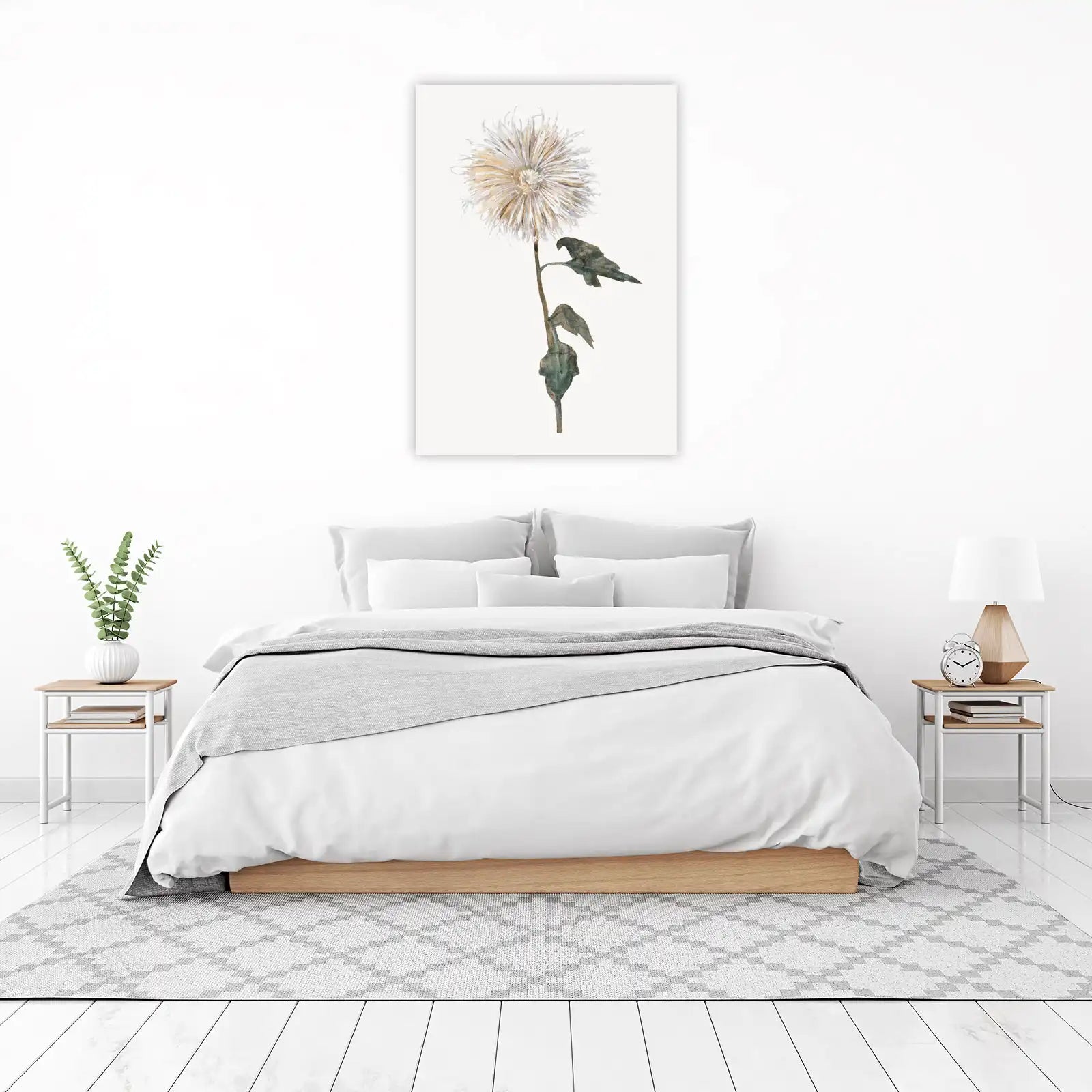 Elegant Bird & Dandelion Botanical Wall Art