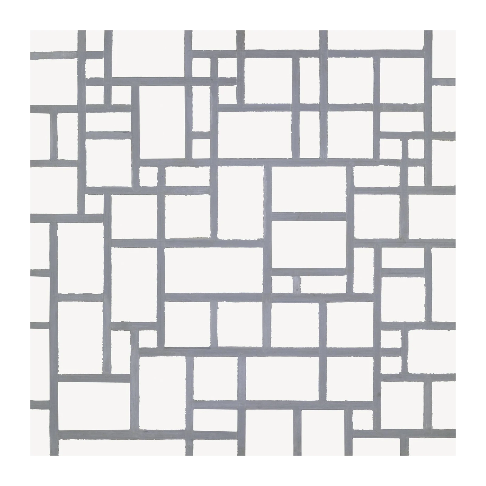 Modern Geometric Grey Lines Wall Art