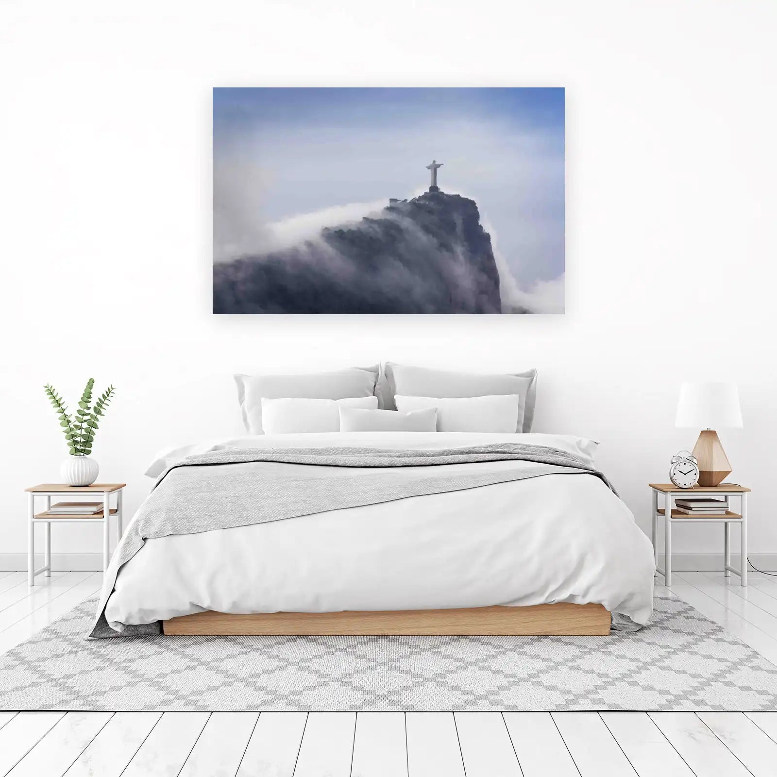 Christ the Redeemer Misty Mountain Wall Art