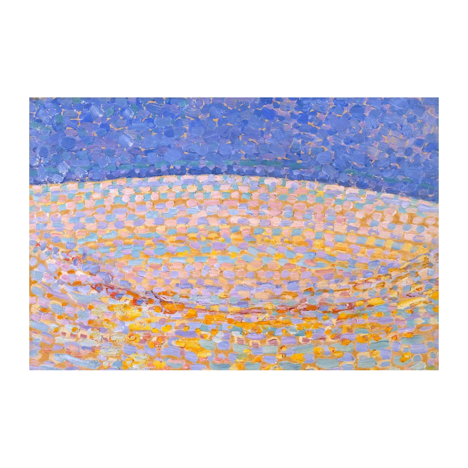 Vibrant Pointillist Landscape Wall Art