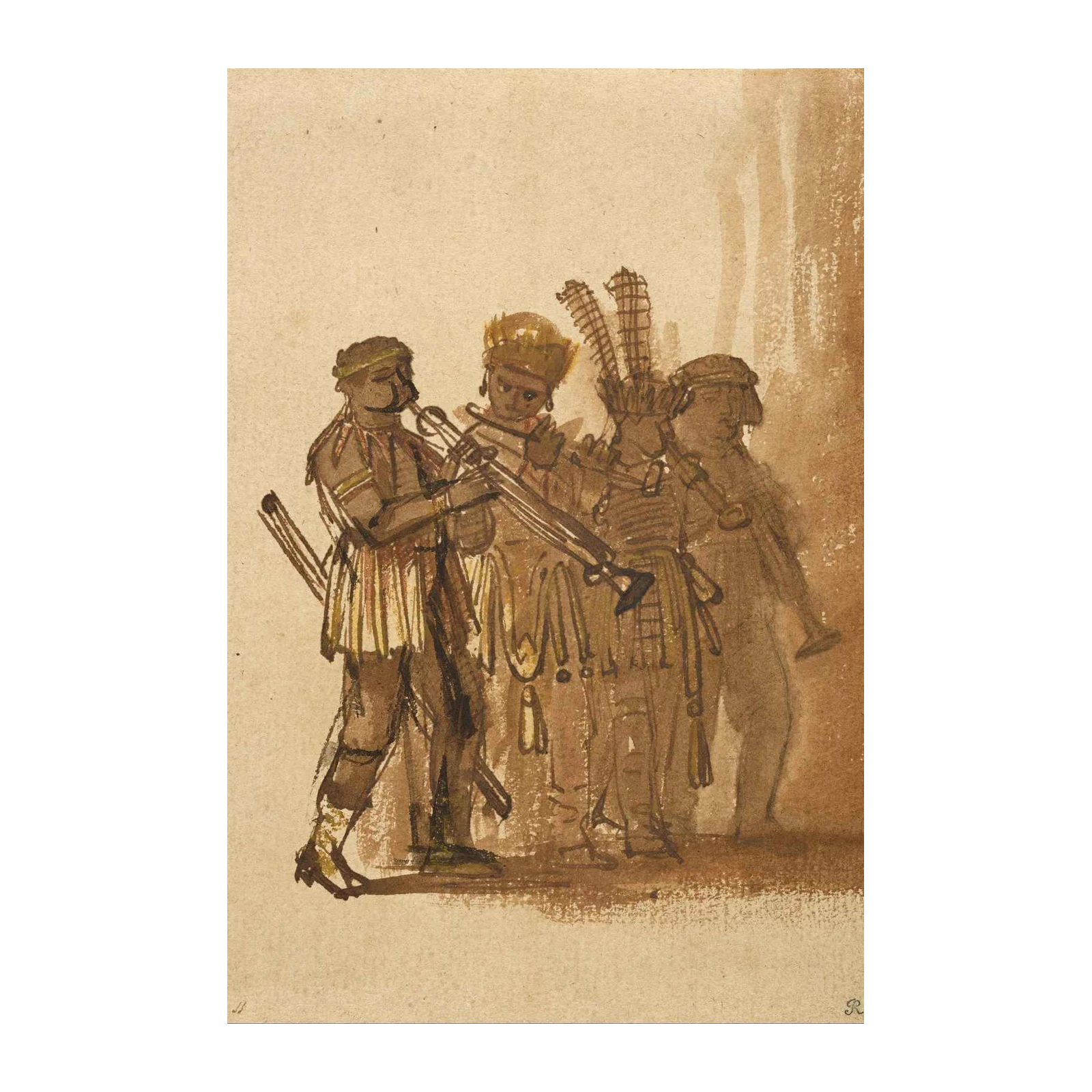 Vintage Musicians Band Wall Art