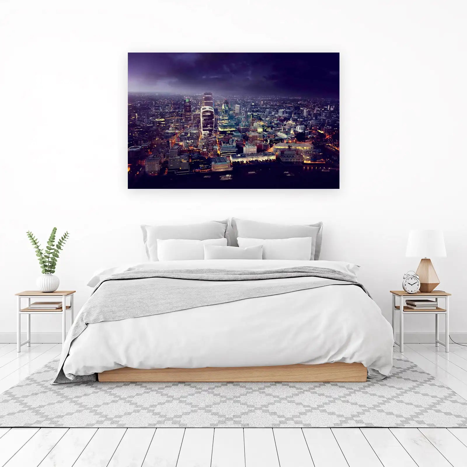 London Skyline Night Cityscape Wall Art