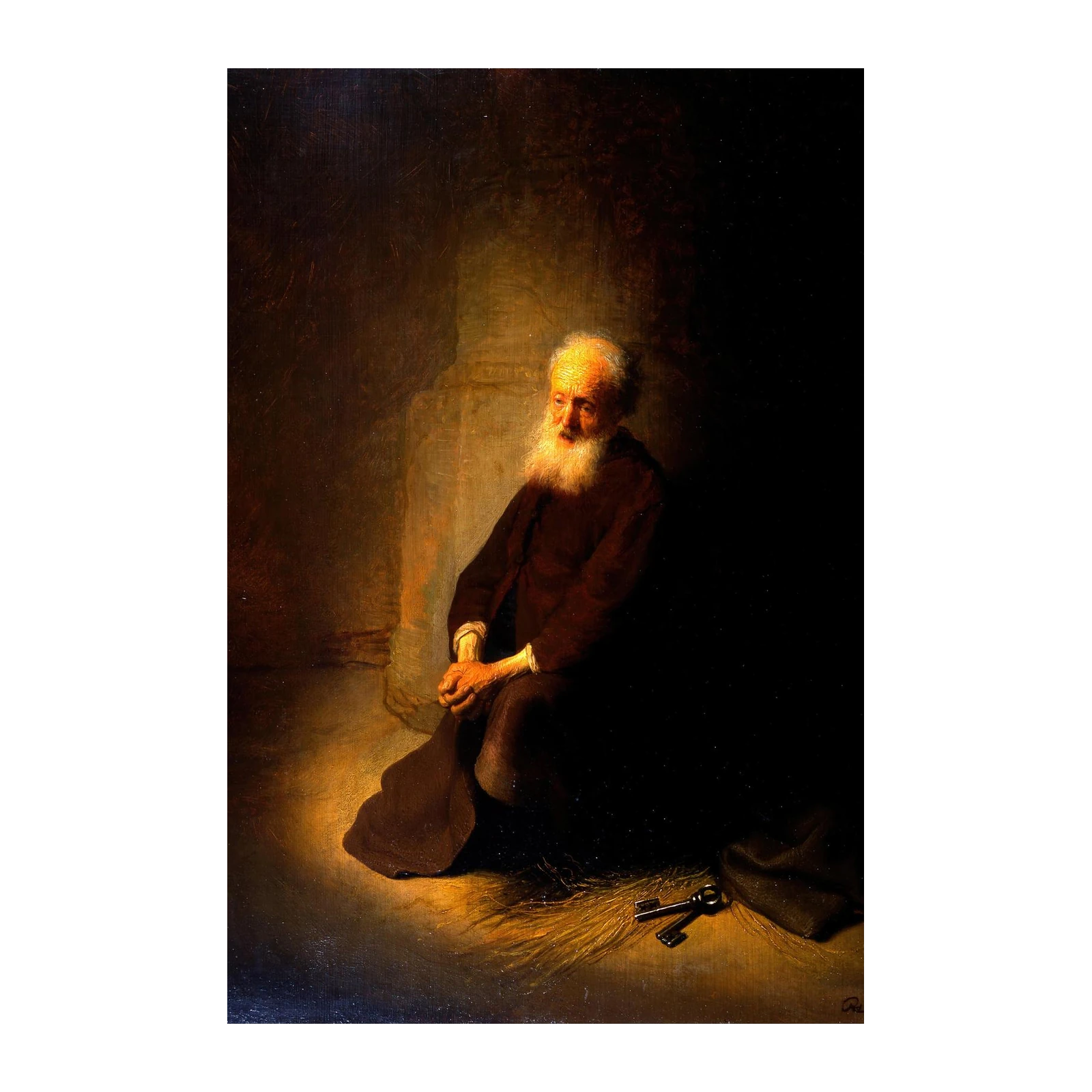Rembrandt's Philosopher: Contemplative Wisdom Wall Art