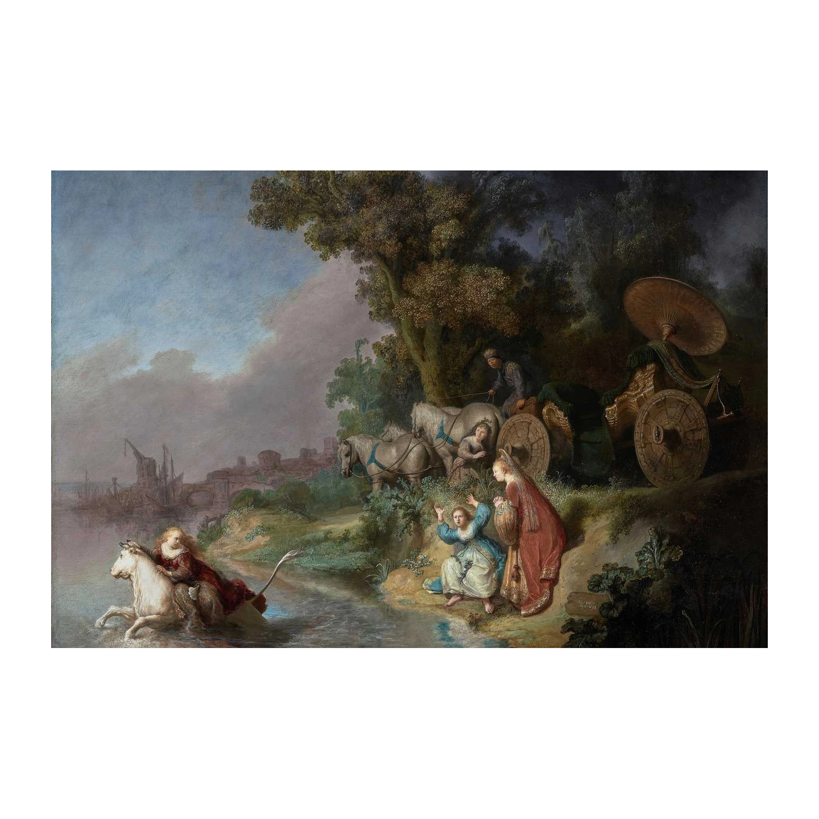 Mythological Scene Horse & Chariot Wall Art