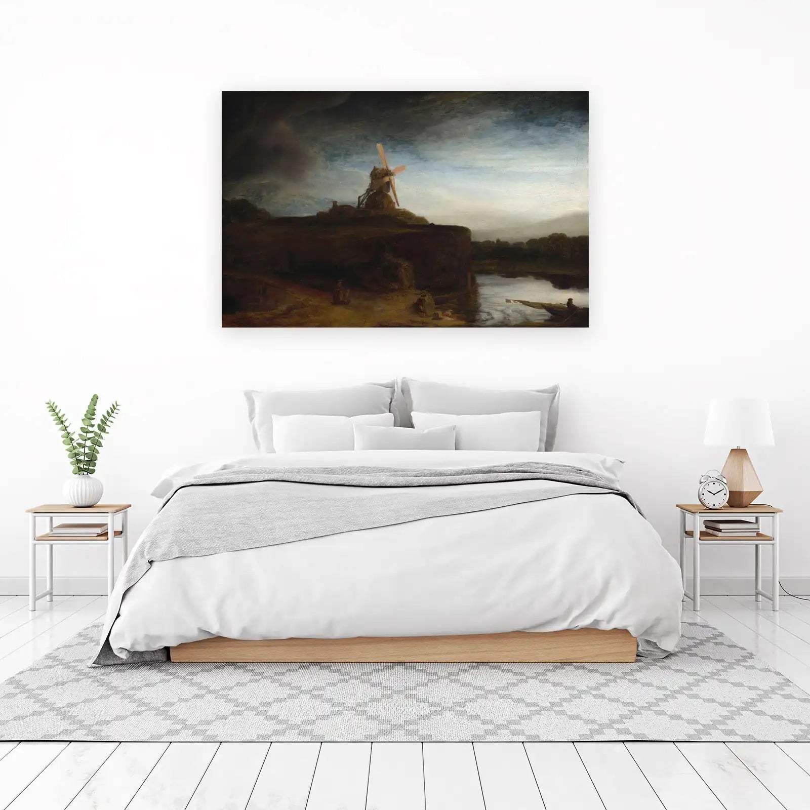 Dramatic Windmill Landscape Wall Art