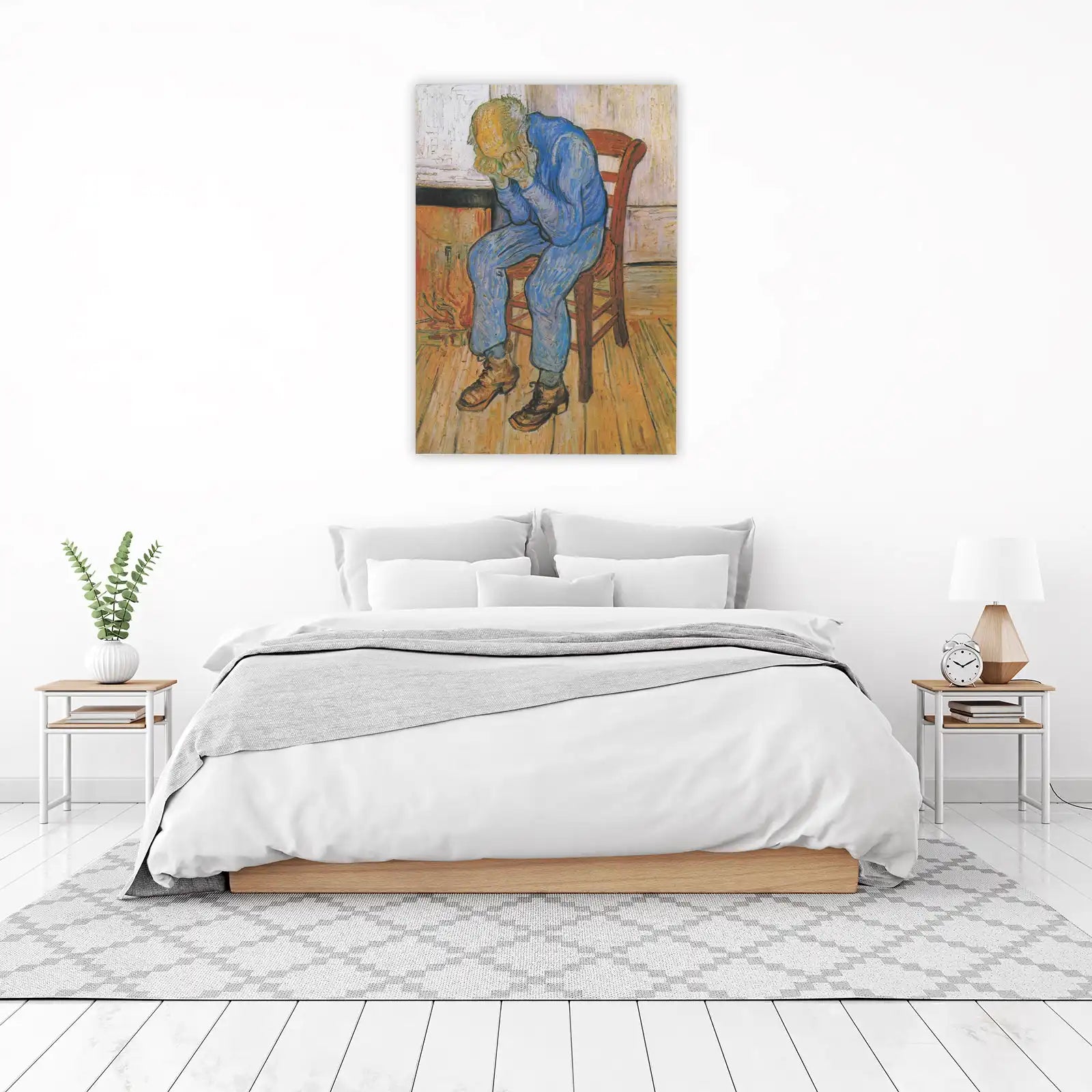 Man in Blue Van Gogh Style Wall Art