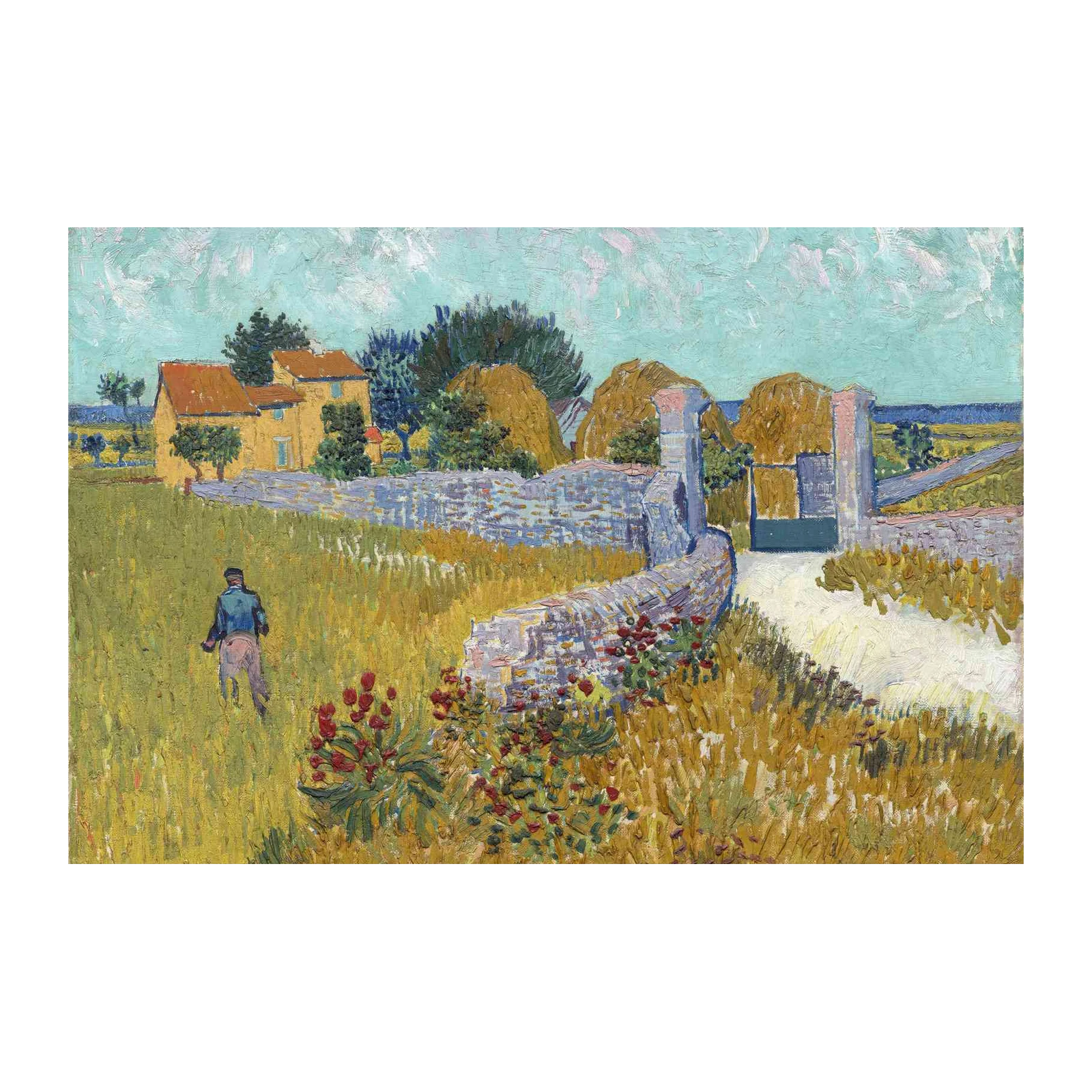 Vibrant Farm Landscape Van Gogh Wall Art