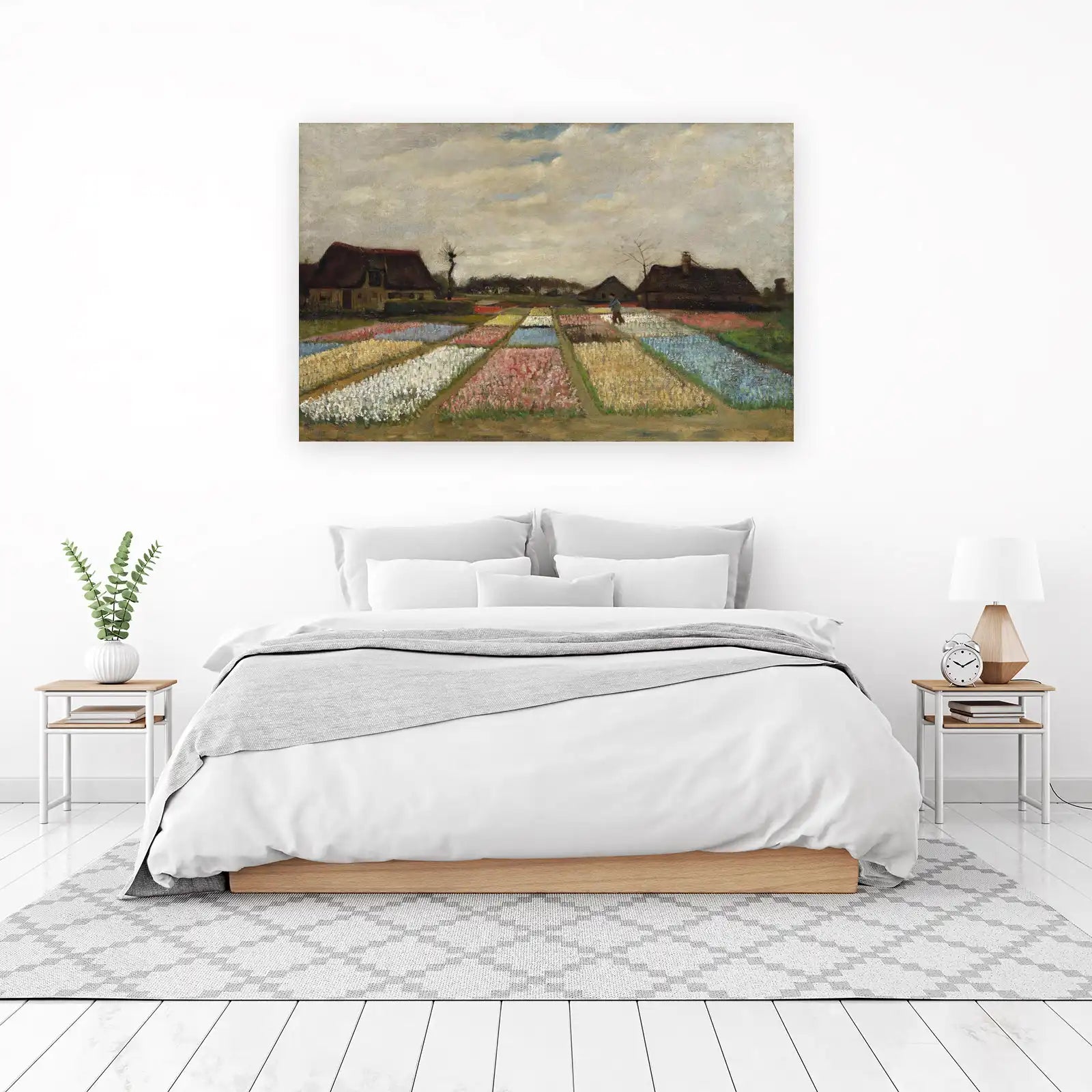 Tulip Field Landscape Wall Art