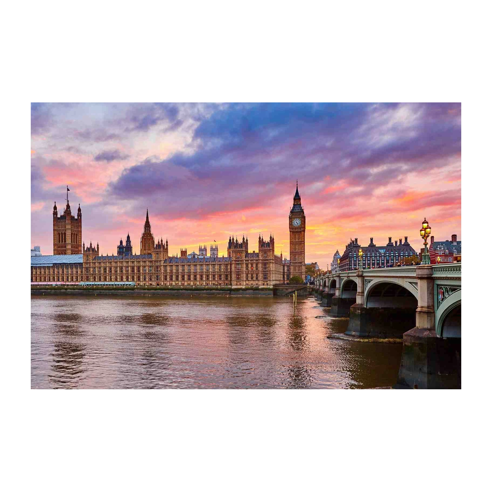 Iconic London Big Ben Sunset Wall Art