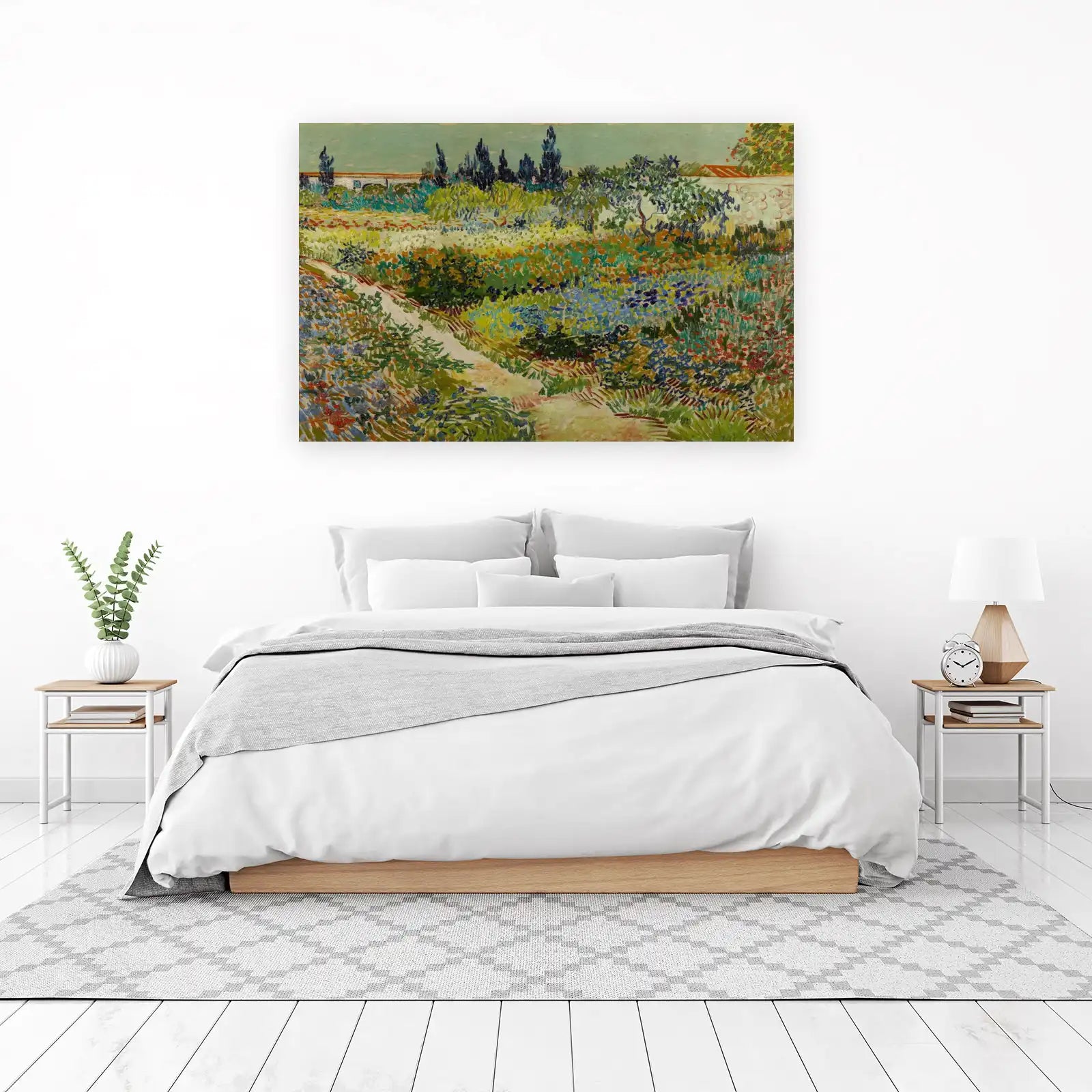 Vibrant Garden Path Van Gogh Style Wall Art