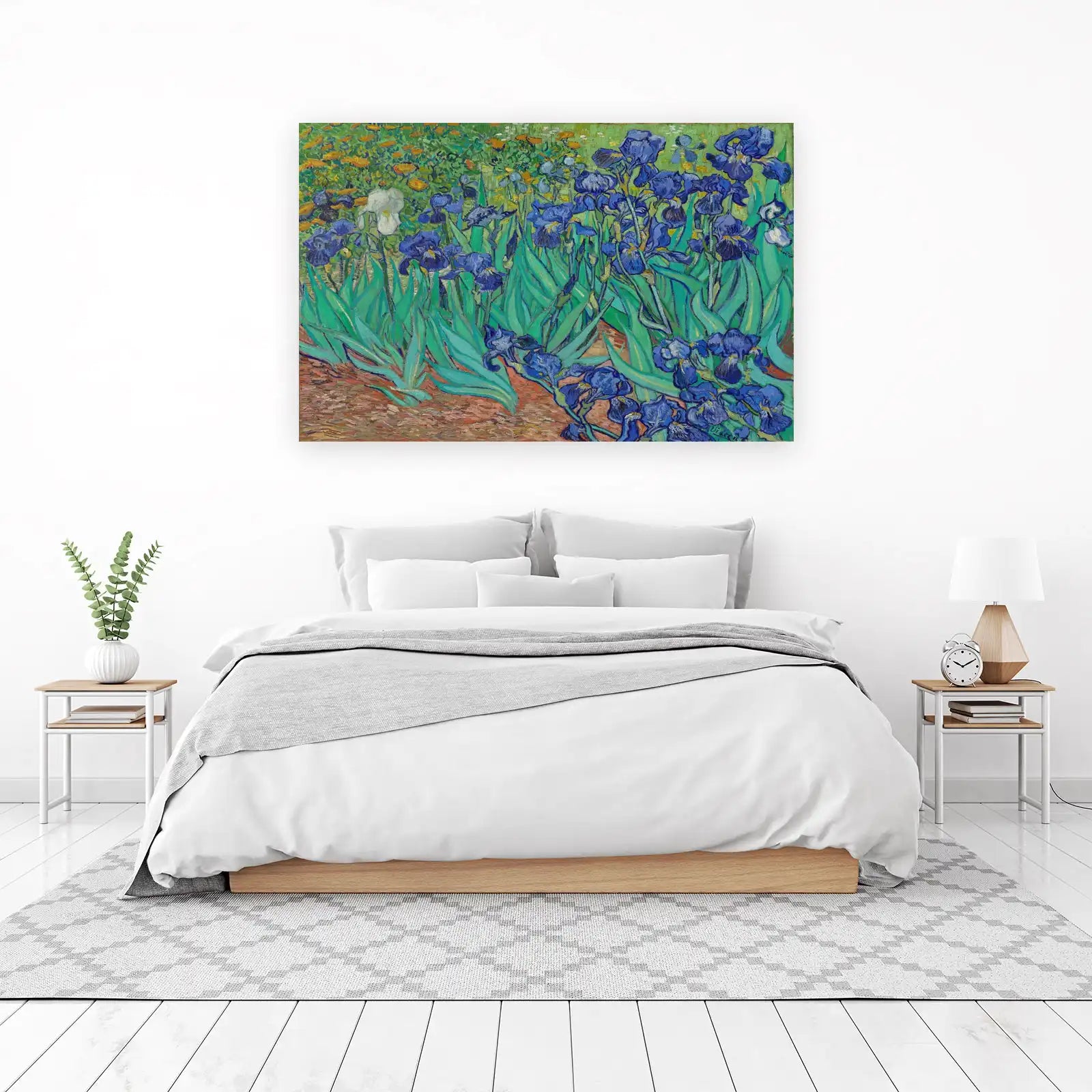 Van Gogh Irises Vibrant Blue Floral Wall Art