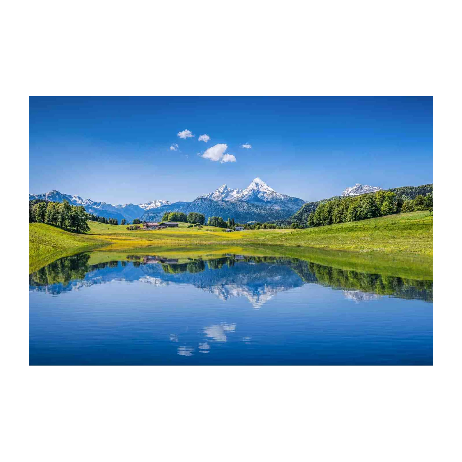 Majestic Mountain Lake Serenity Wall Art