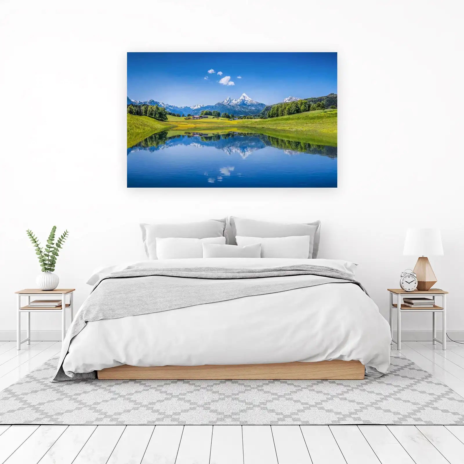 Majestic Mountain Lake Serenity Wall Art