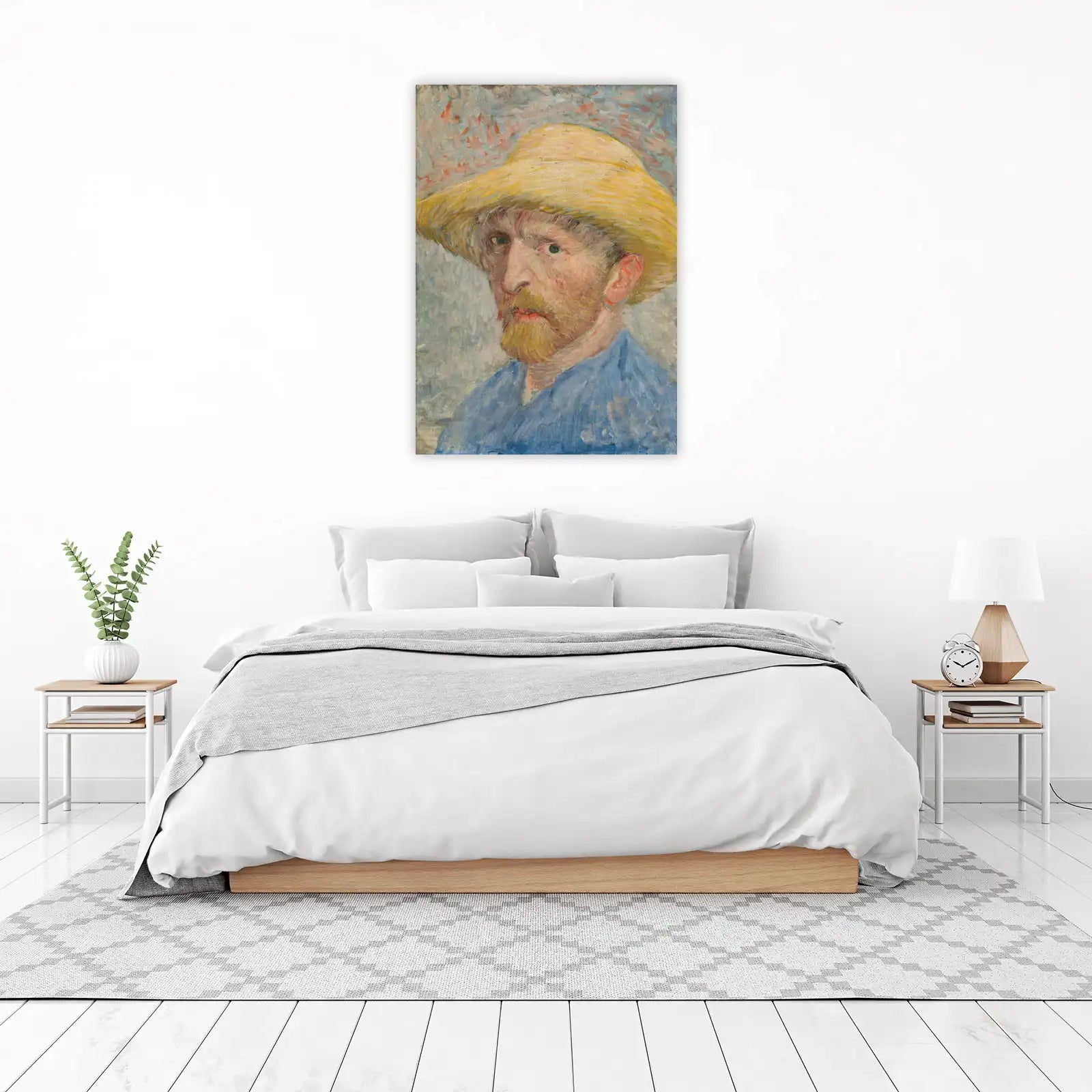 Van Gogh Self-Portrait with Straw Hat Wall Art